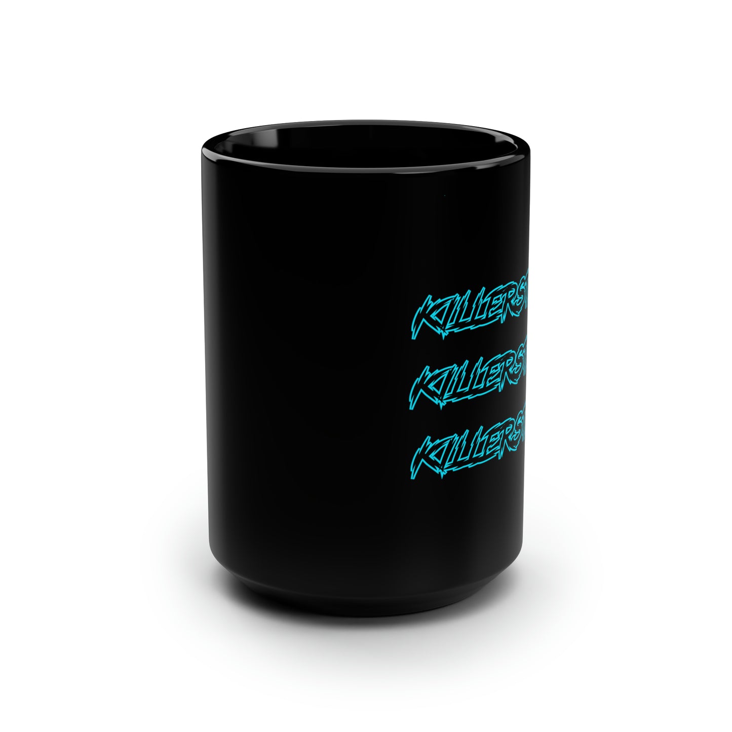KillerStatic Text Logo Black Mug, 15oz