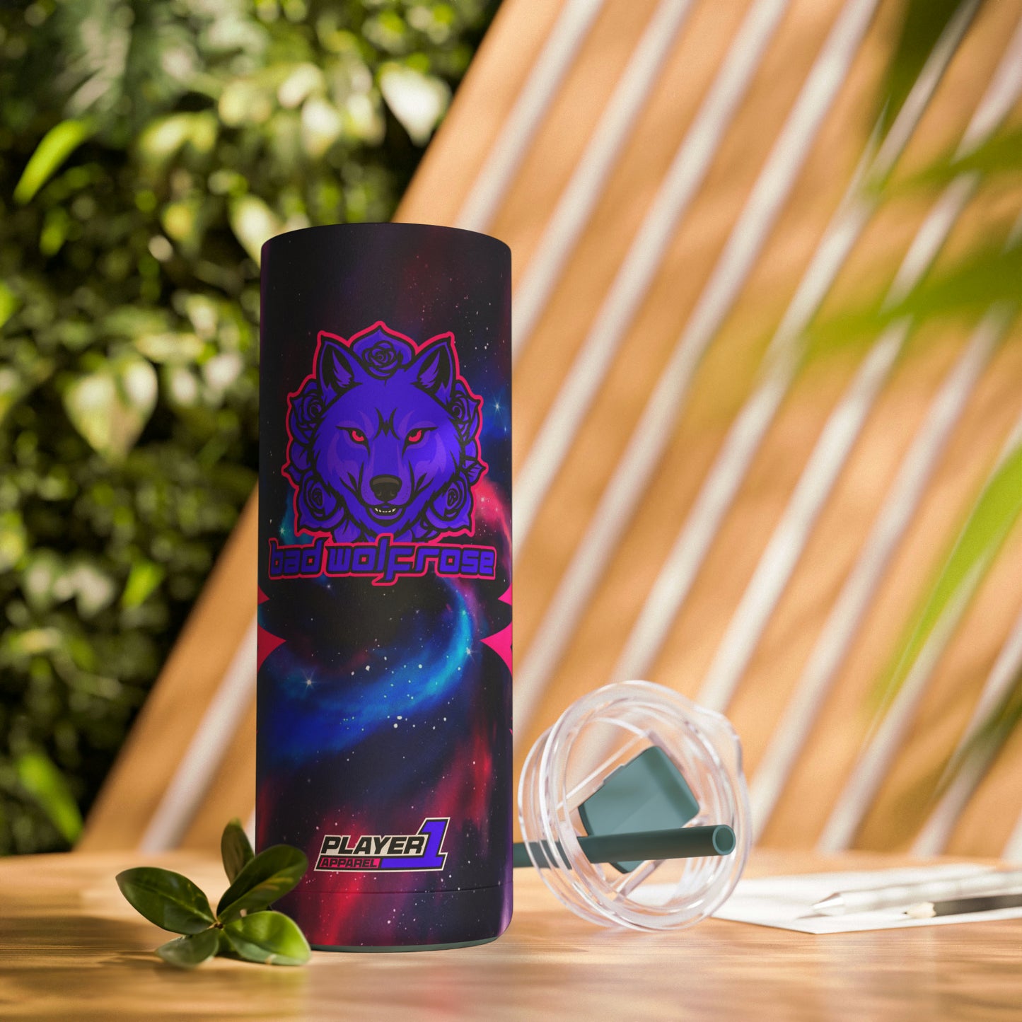 BadWolfRose Skinny Matte Tumbler, 20oz