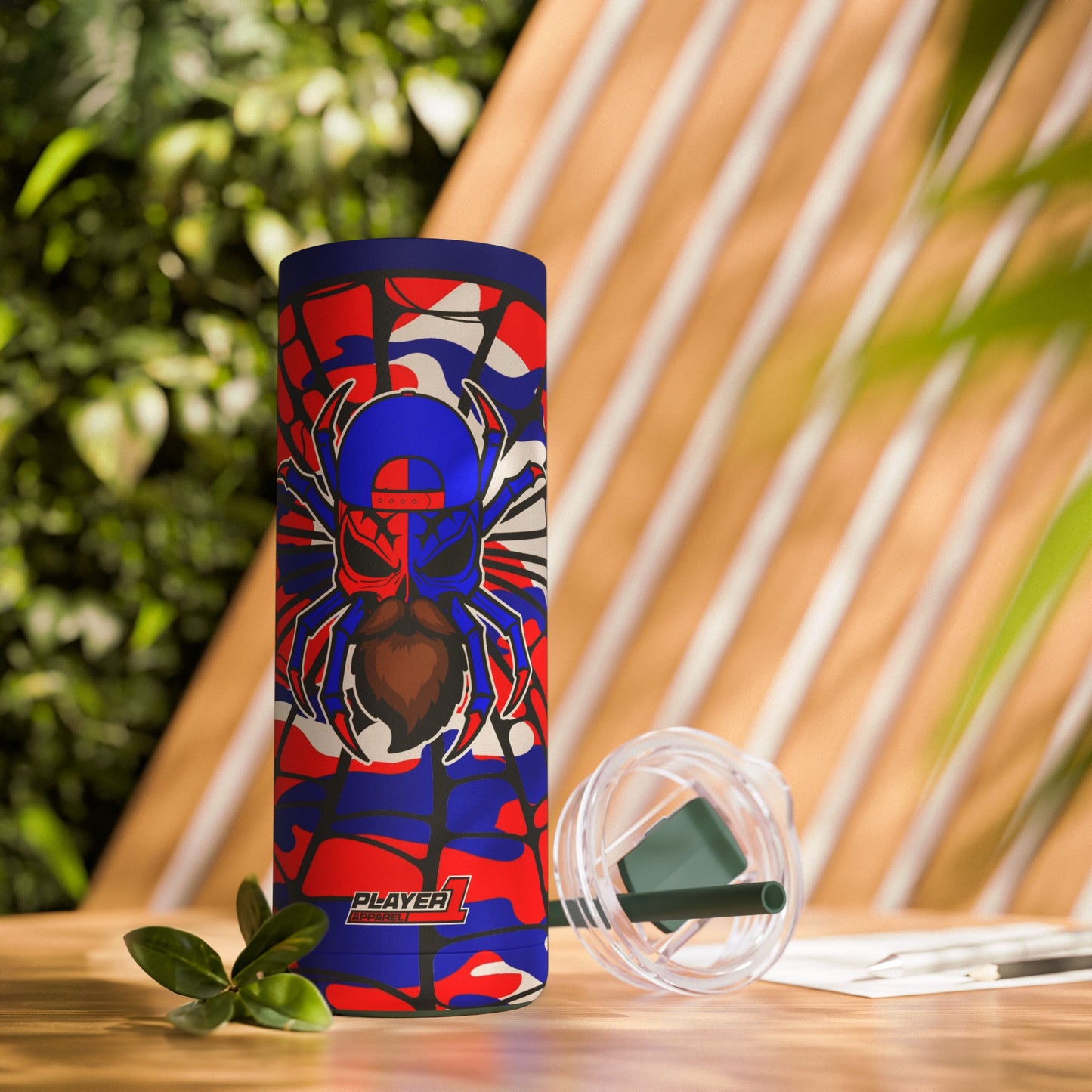 Spiderman8888 Skinny Matte Tumbler, 20oz