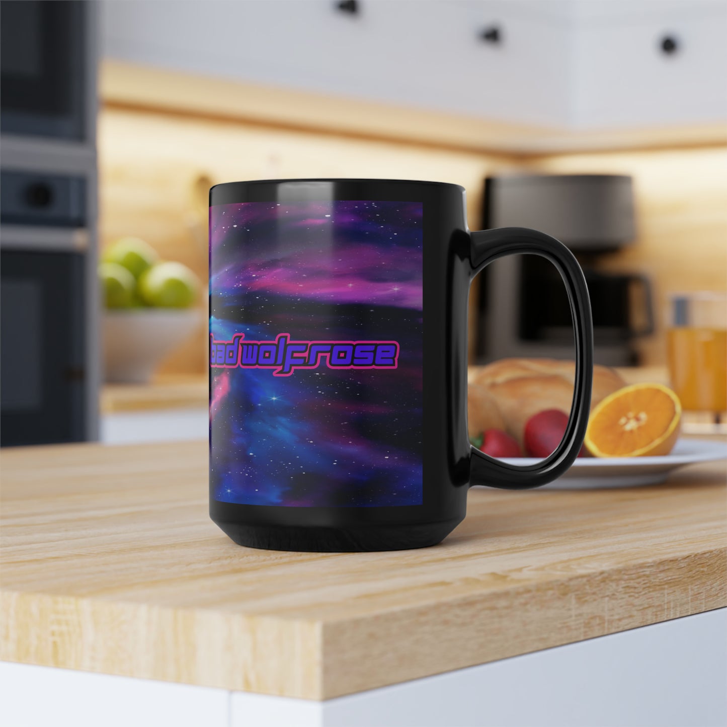 BadWolfRose Space Black Mug, 15oz