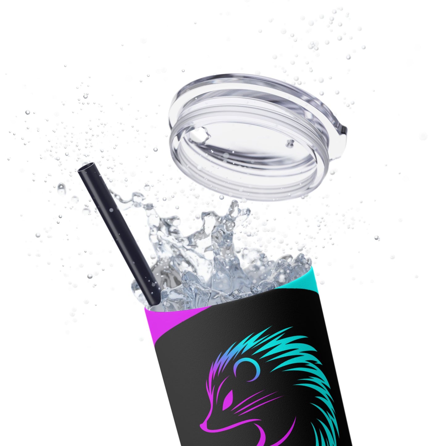 Kraven Quills Skinny Tumbler with Straw, 20oz