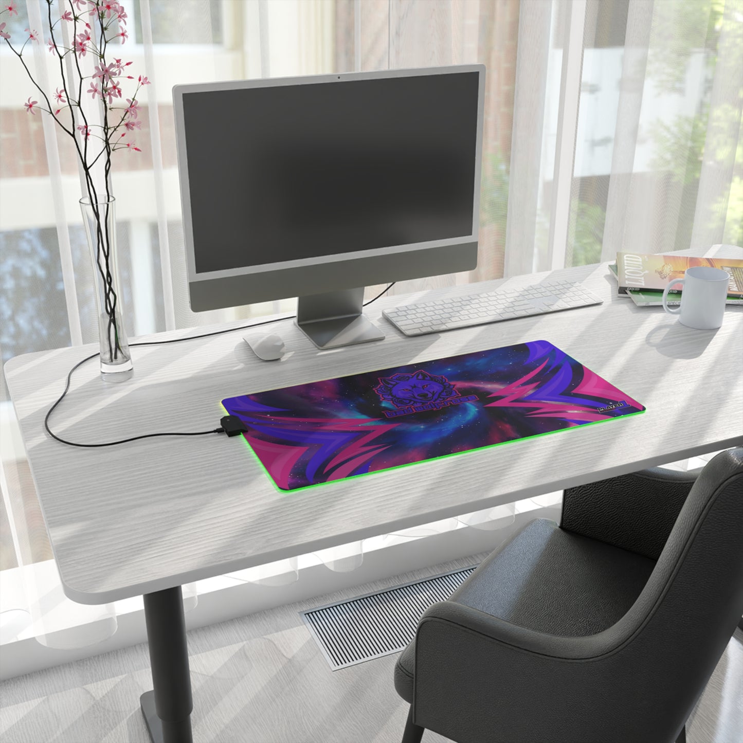 BadWolfRose LED Gaming Mouse Pad