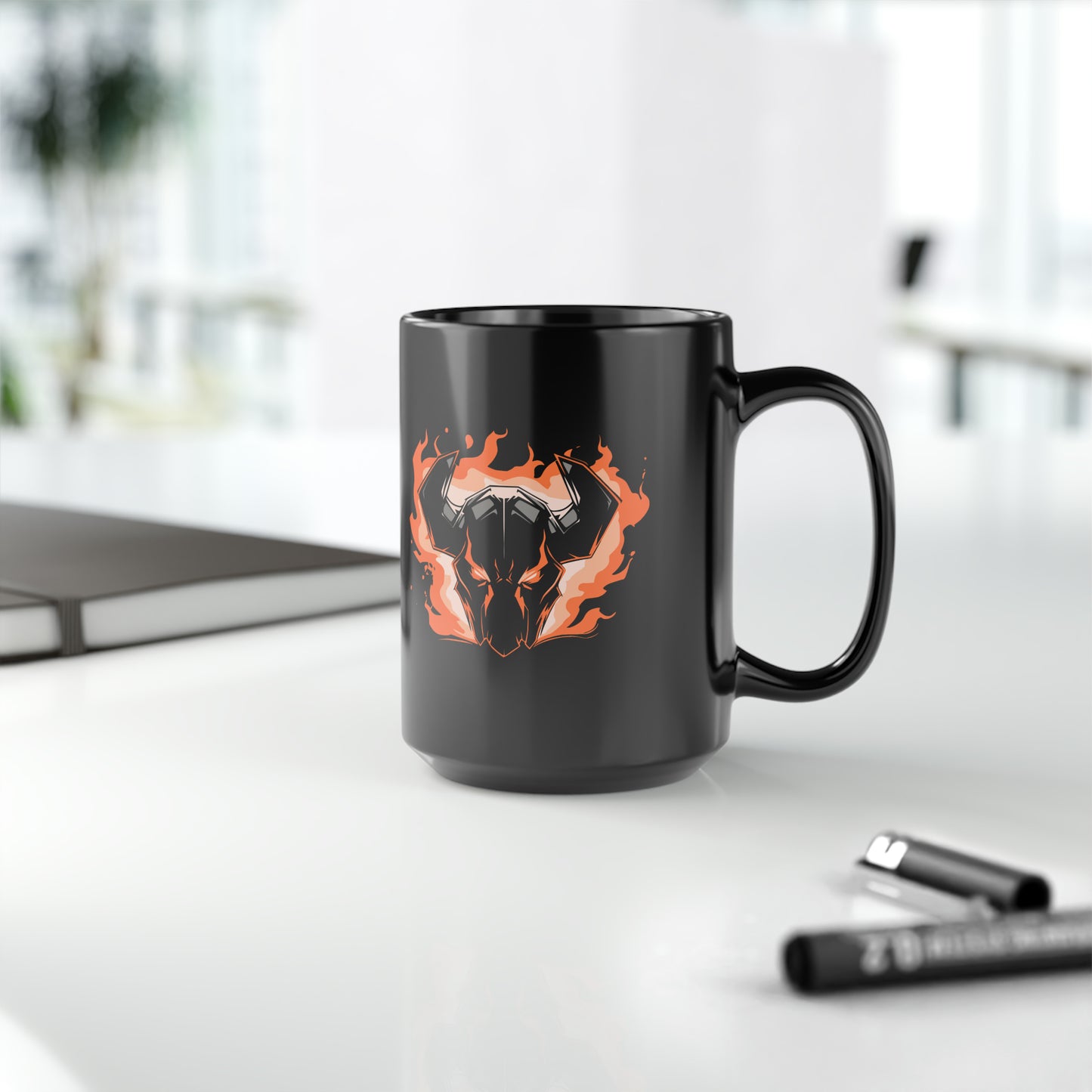 Mr. Florian Black Mug, 15oz