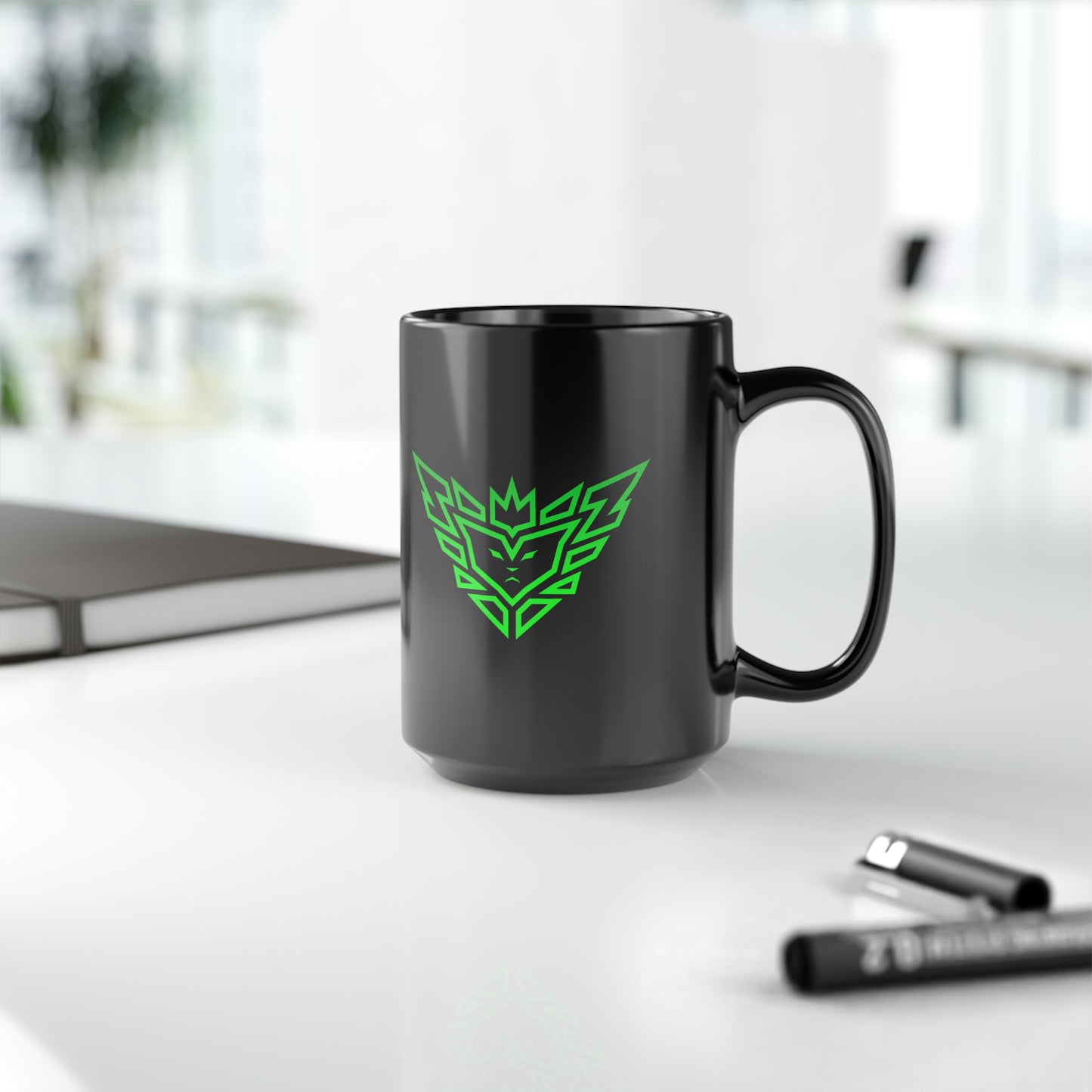 Hezekiah Black Mug, 15oz