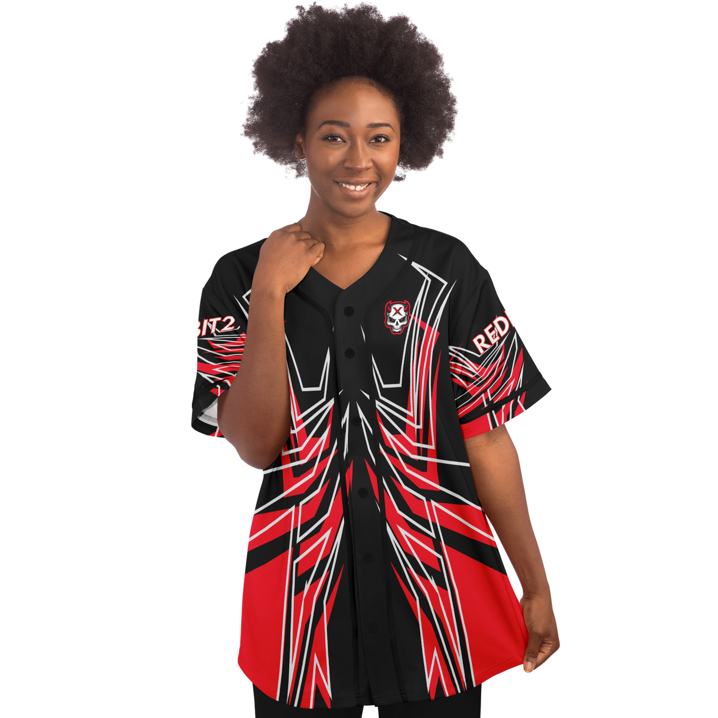 Red Bit Baseball Jersey