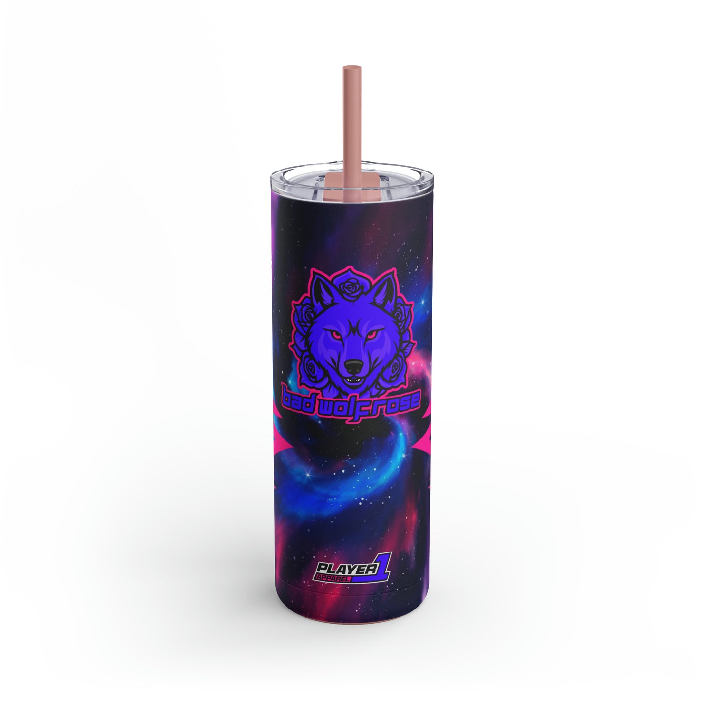 BadWolfRose Skinny Matte Tumbler, 20oz