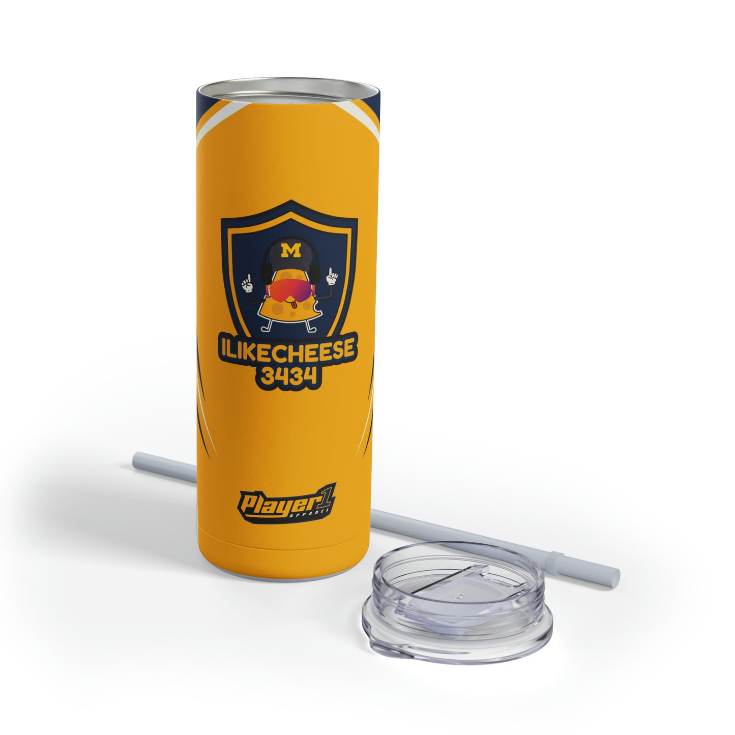 ILikeCheese3434 Skinny Tumbler, 20oz