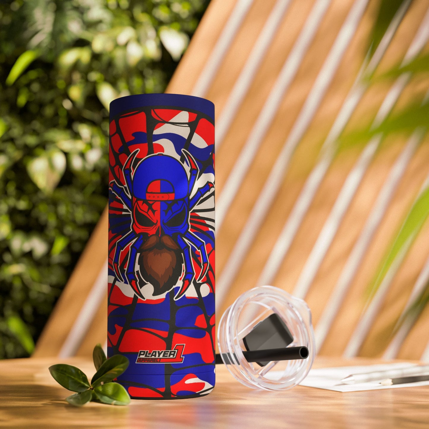 Spiderman8888 Skinny Matte Tumbler, 20oz