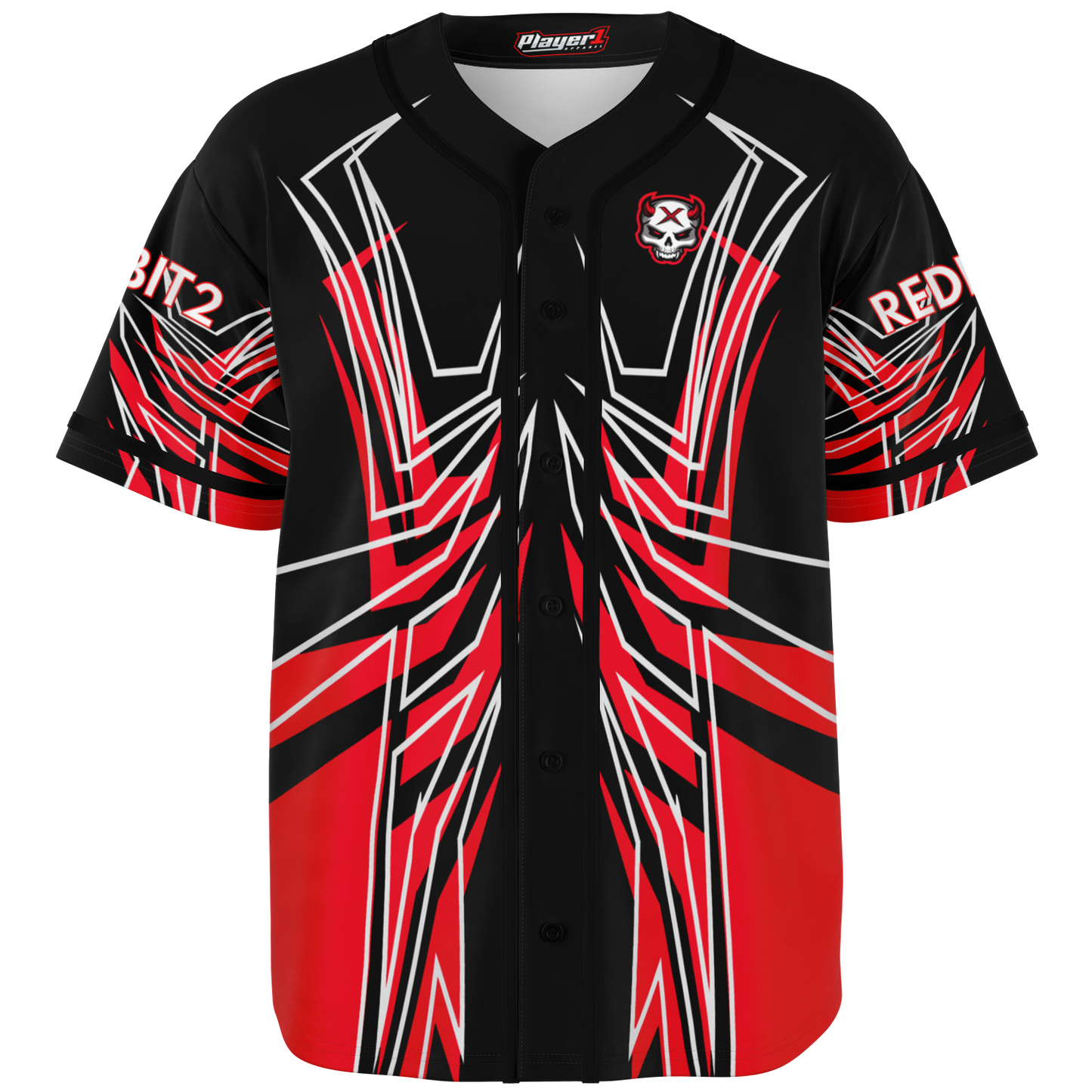 Red Bit Baseball Jersey