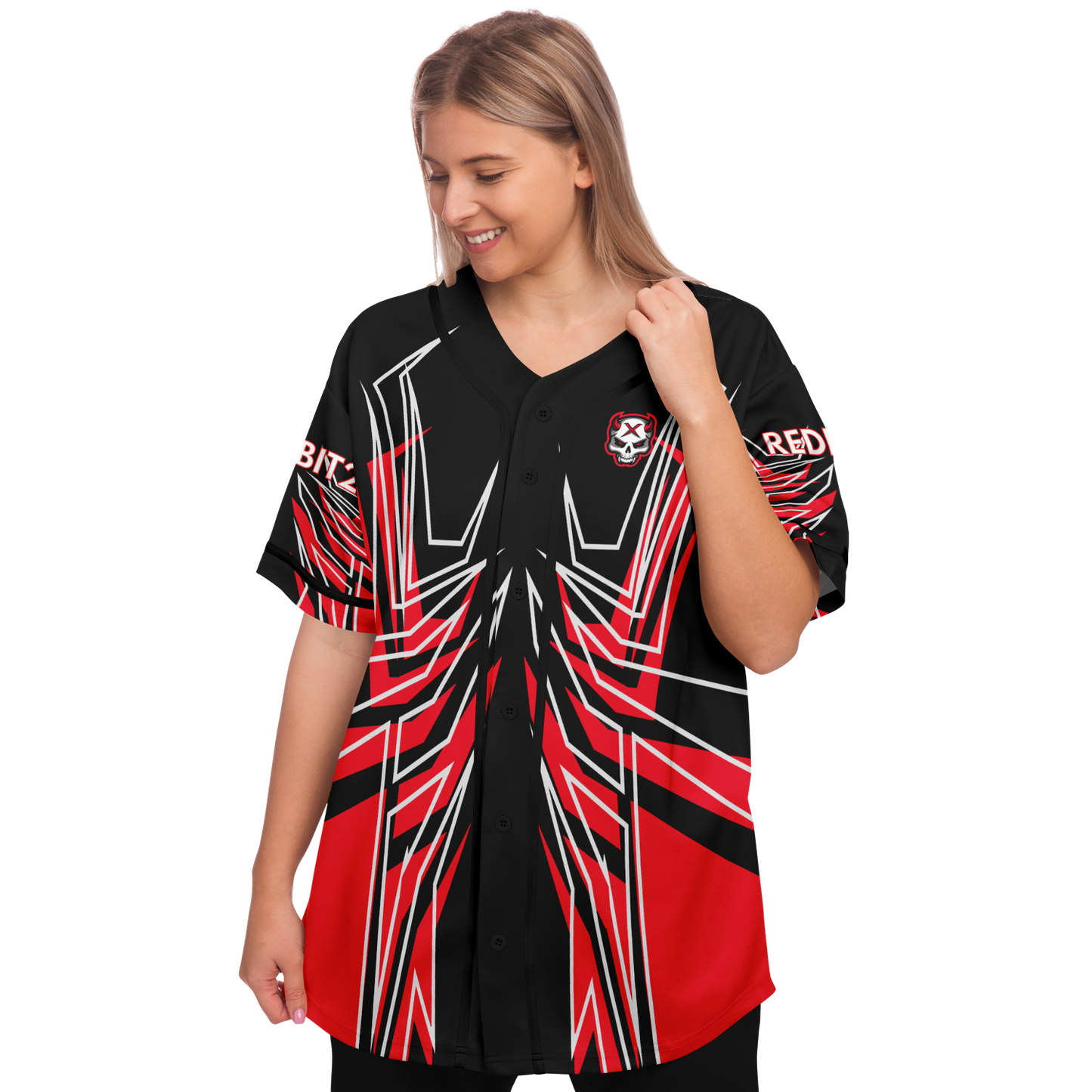 Red Bit Baseball Jersey