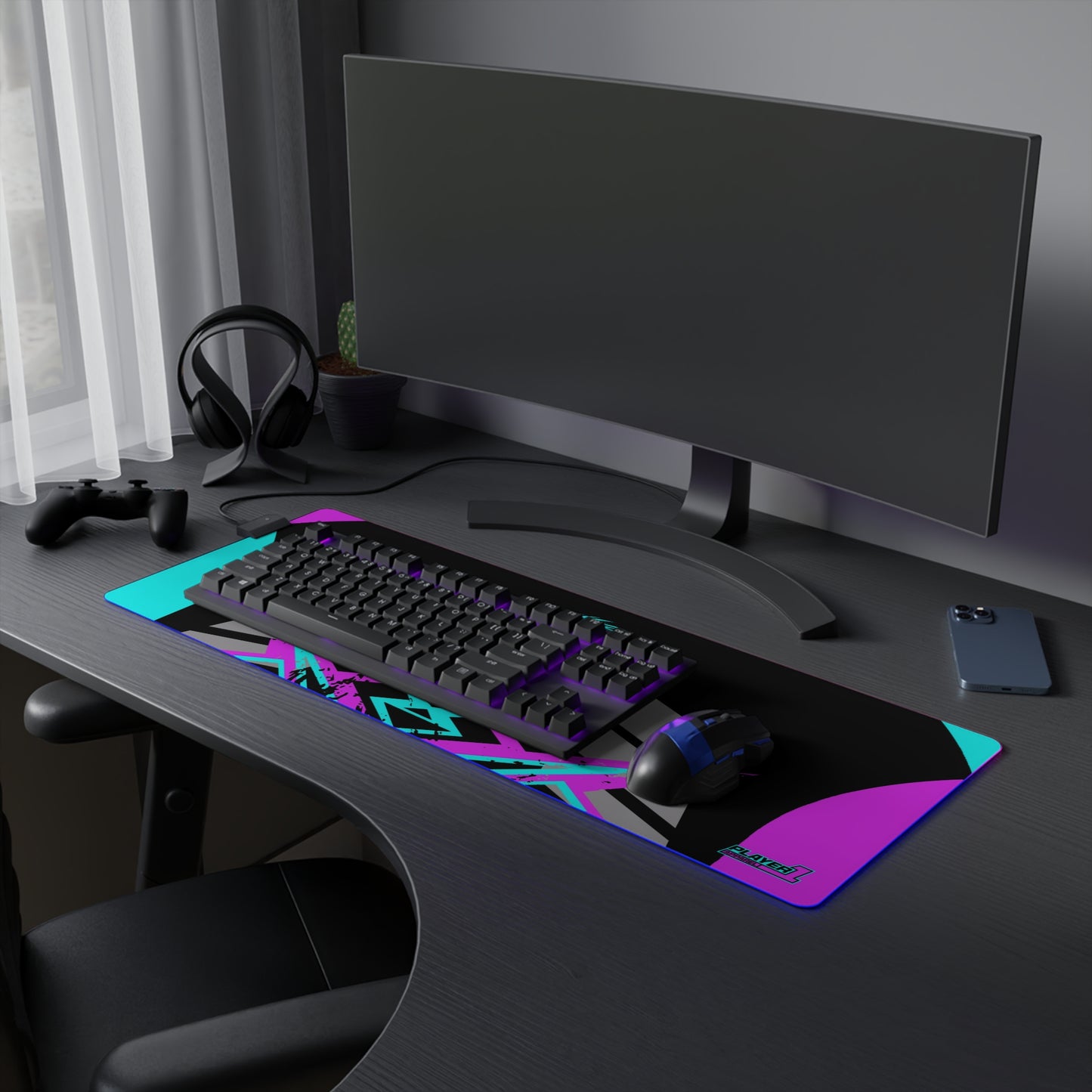 Kraven Quills LED Gaming Mouse Pad