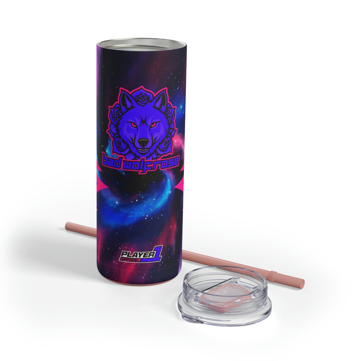 BadWolfRose Skinny Matte Tumbler, 20oz