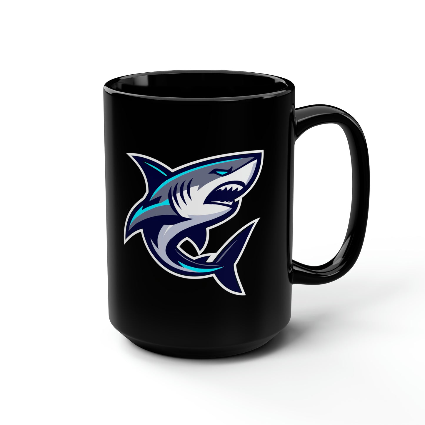 Casual Shark Classic Black Mug, 15oz