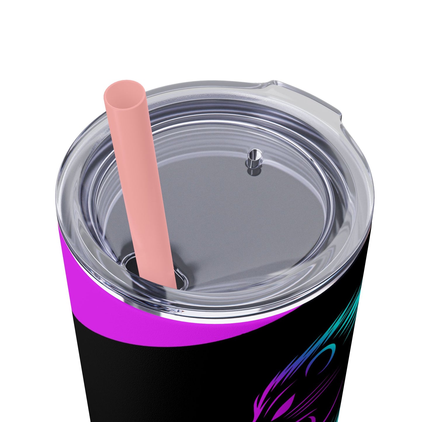 Kraven Quills Skinny Tumbler with Straw, 20oz