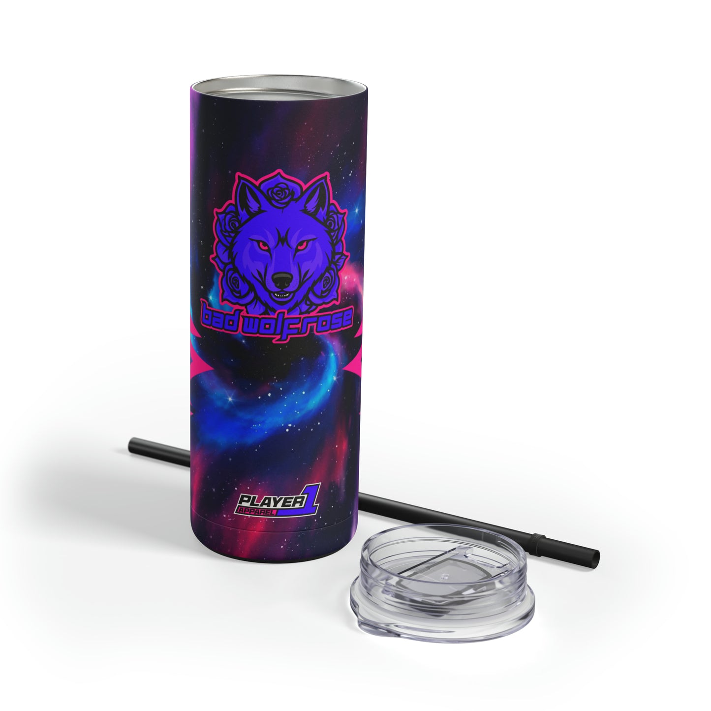 BadWolfRose Skinny Matte Tumbler, 20oz