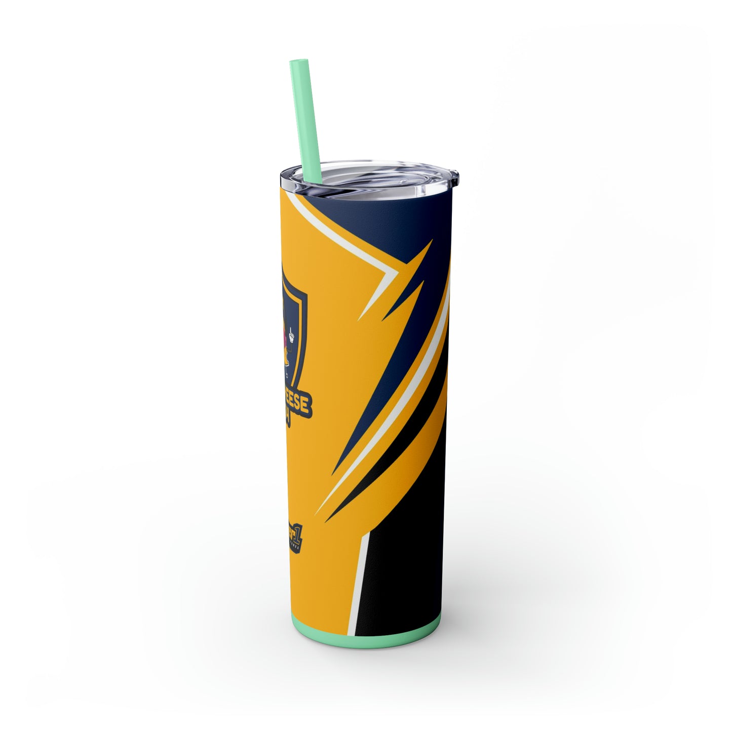 ILikeCheese3434 Skinny Tumbler with Straw, 20oz