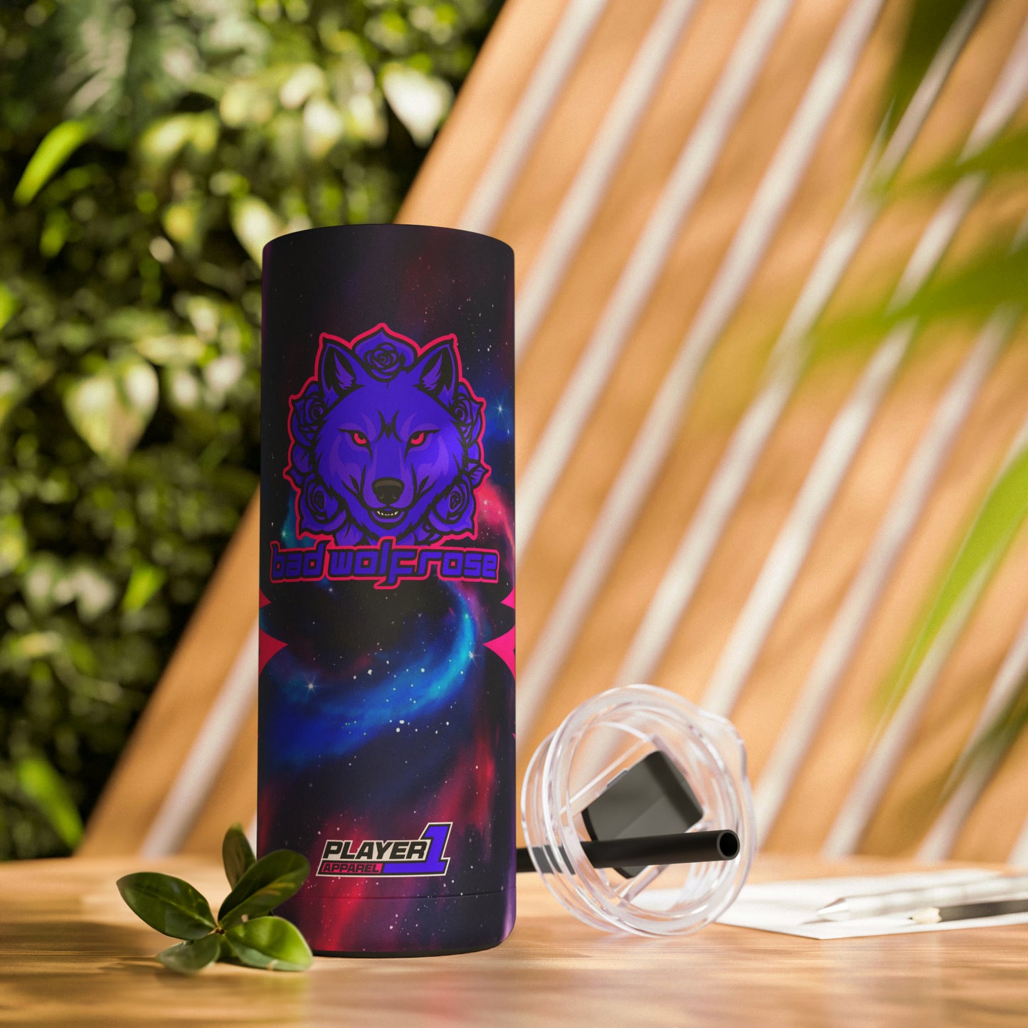 BadWolfRose Skinny Matte Tumbler, 20oz