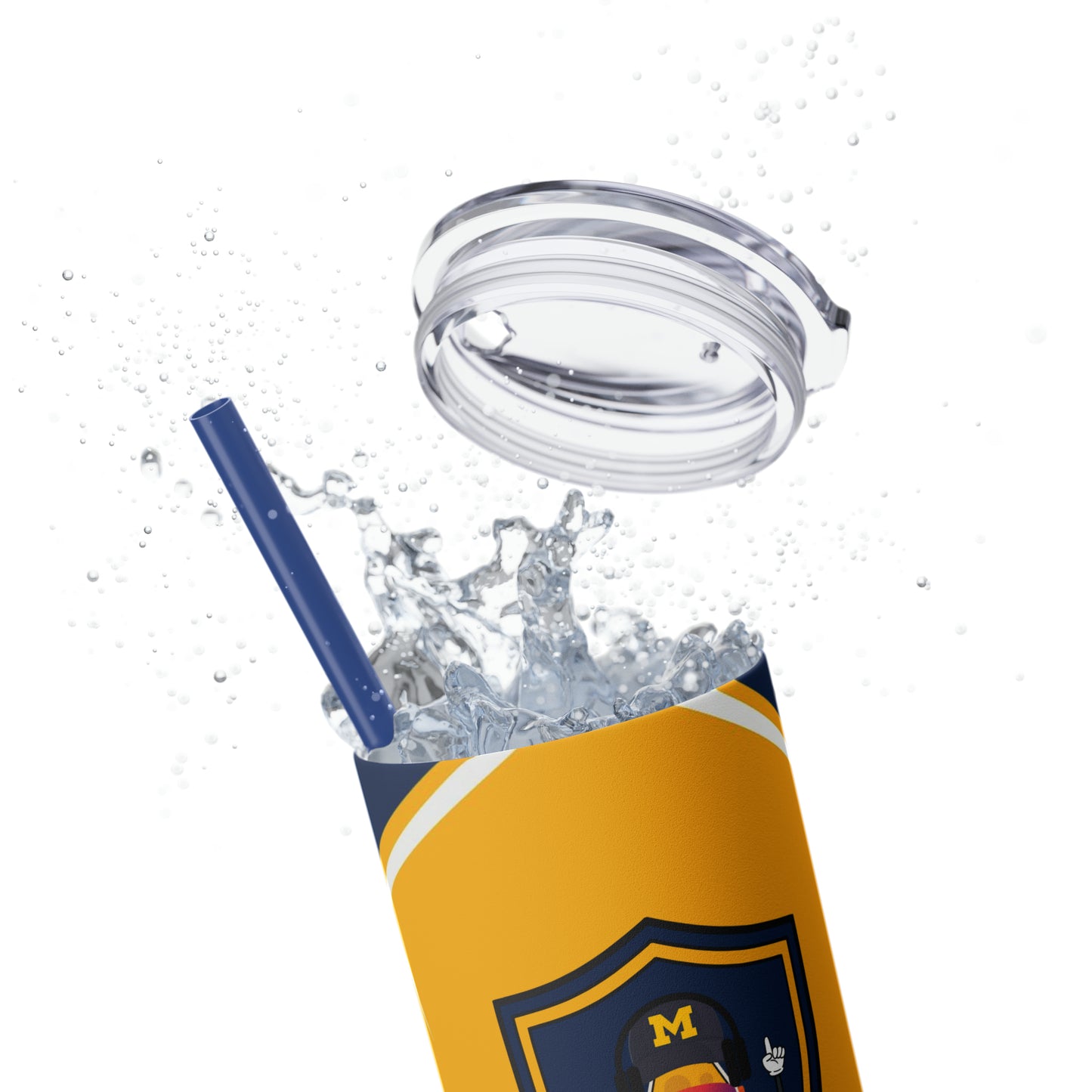 ILikeCheese3434 Skinny Tumbler with Straw, 20oz