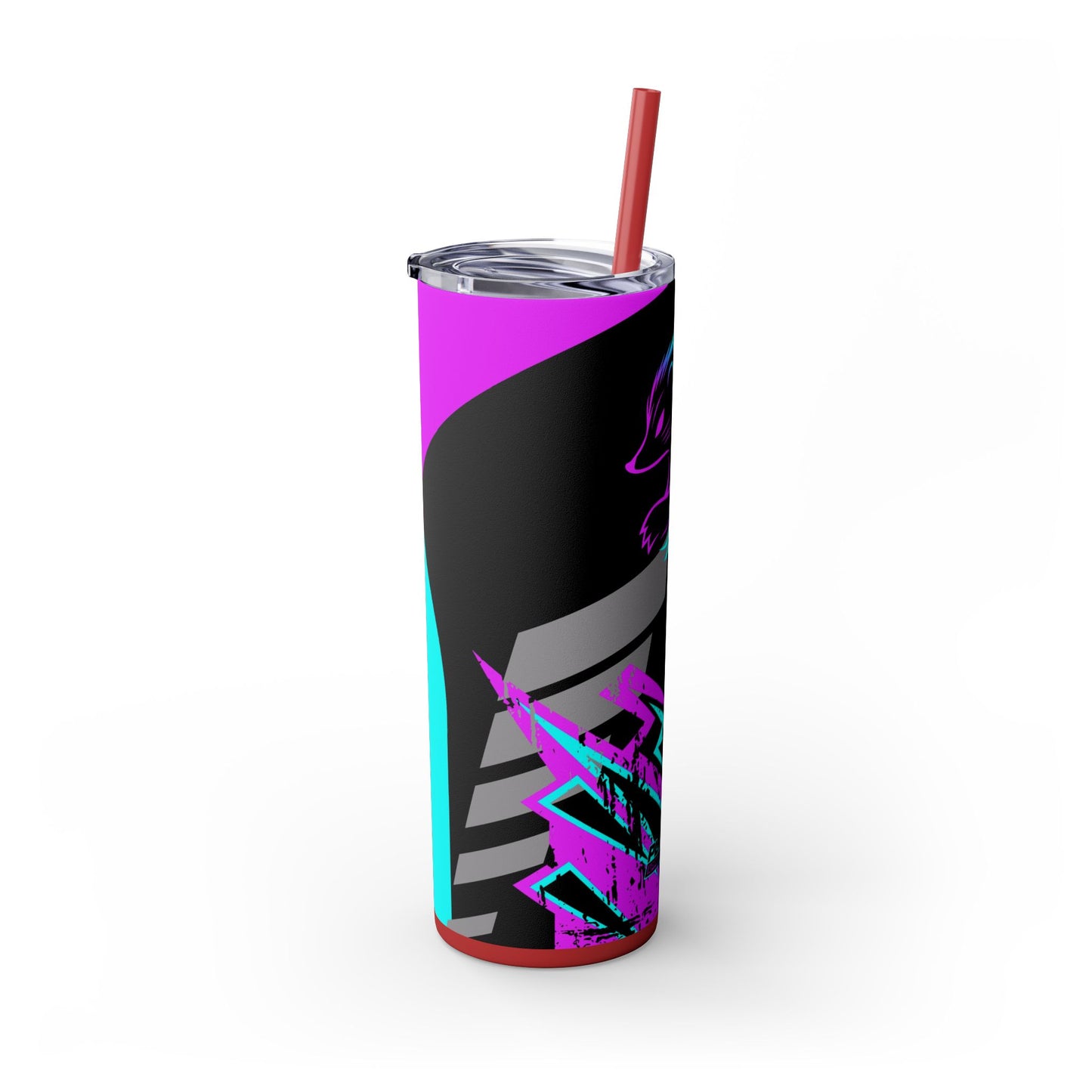 Kraven Quills Skinny Tumbler with Straw, 20oz