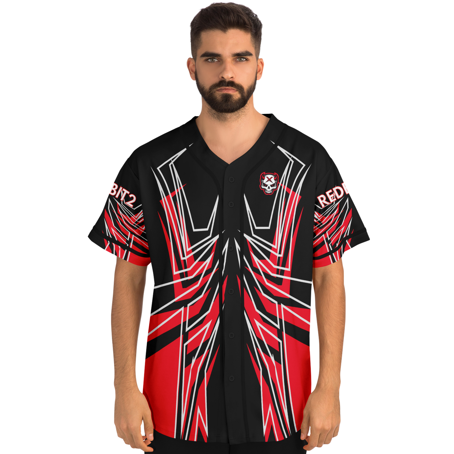 Red Bit Baseball Jersey