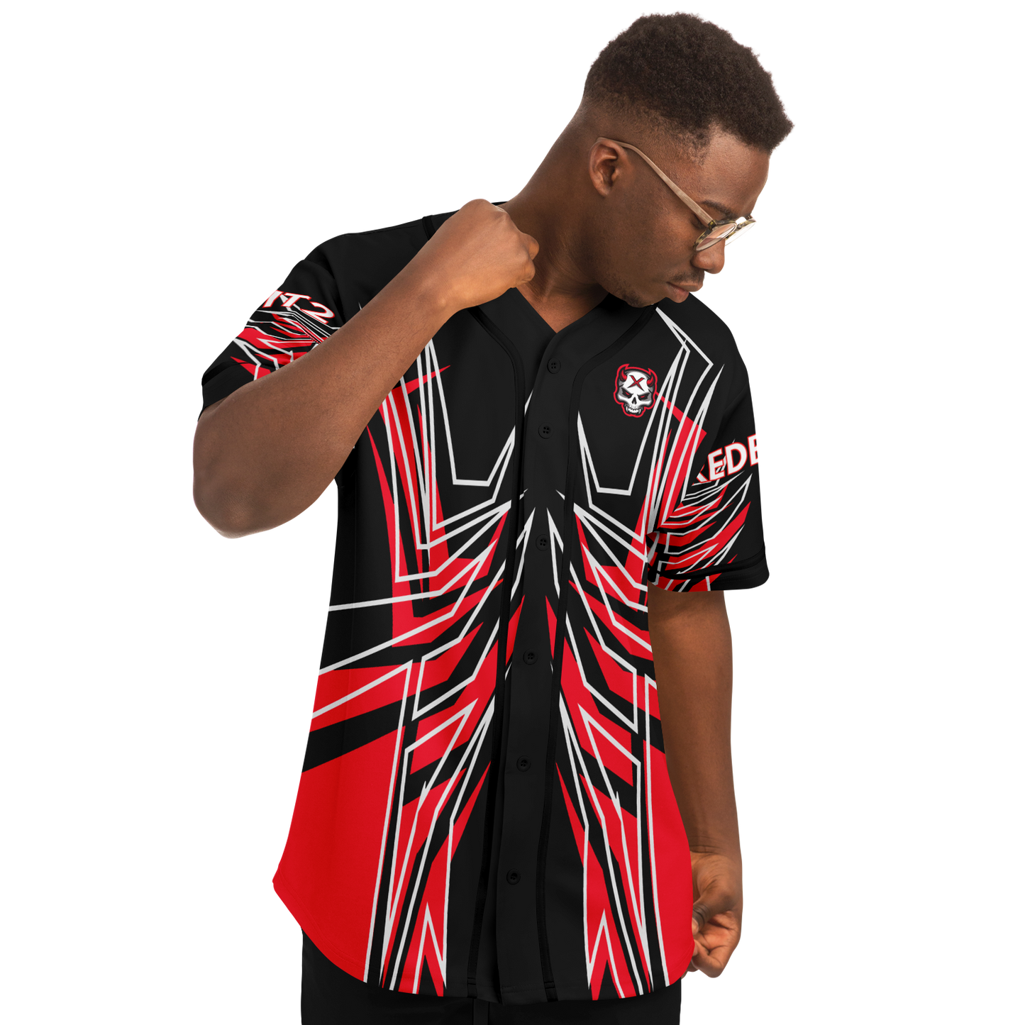 Red Bit Baseball Jersey
