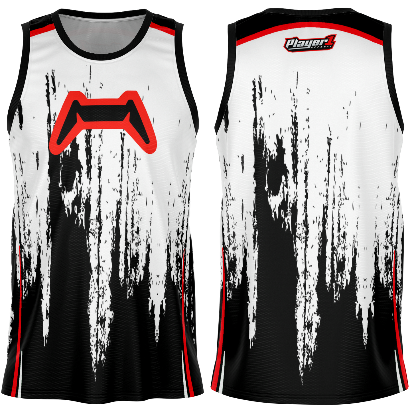 Kontroller Labs White Basketball Jersey