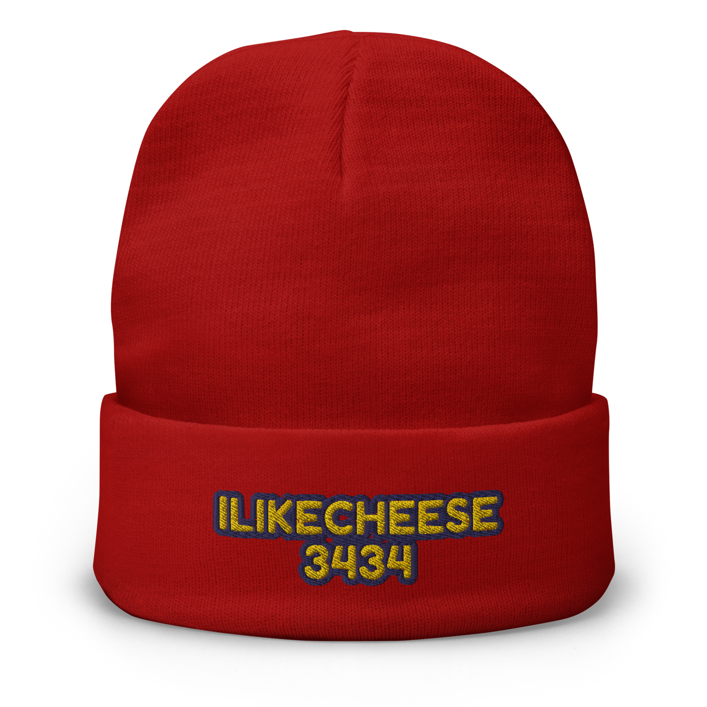 ILikeCheese3434 Embroidered Beanie