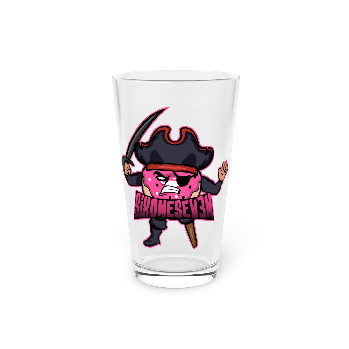 SixOneSev3n Pint Glass, 16oz