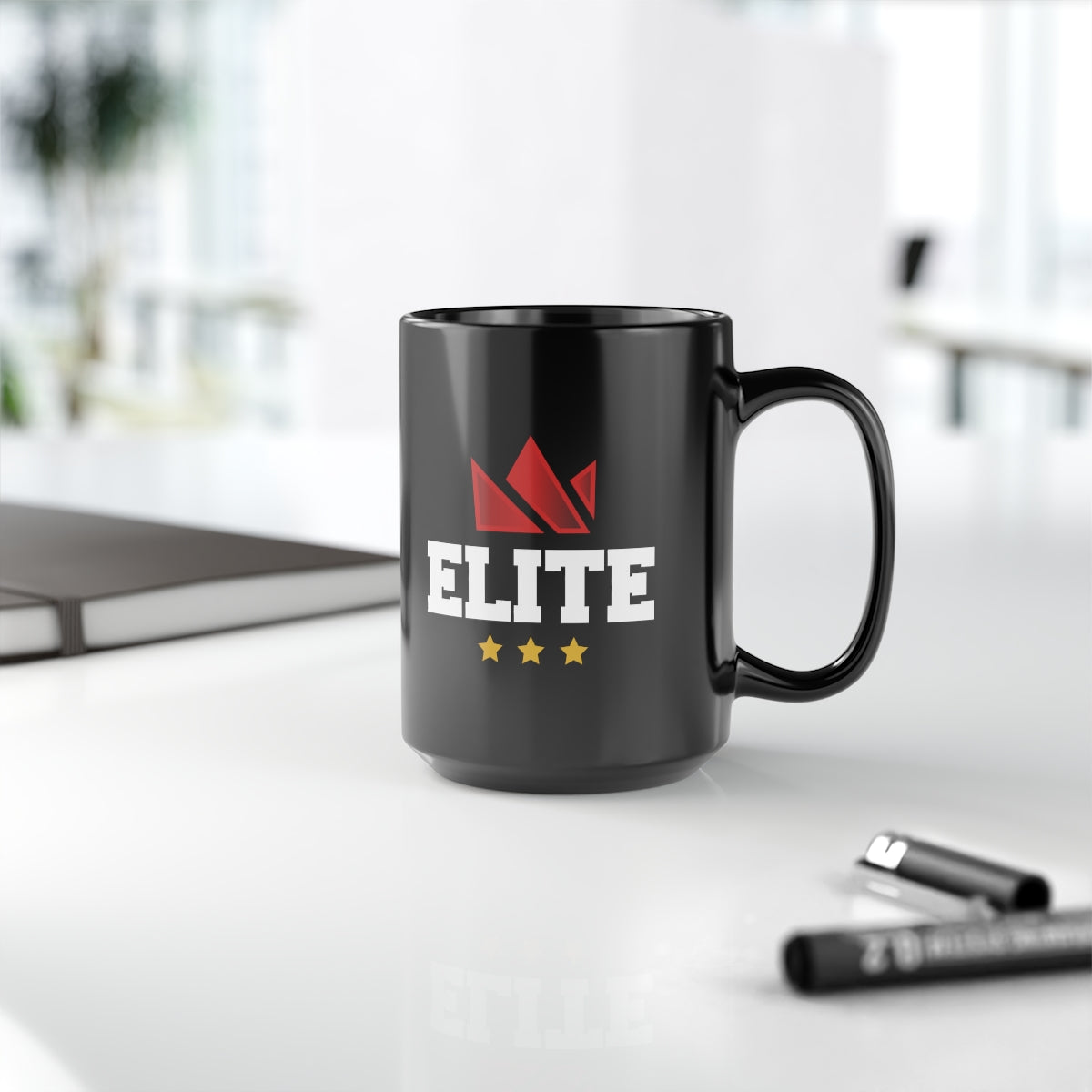 EliteTeam.Tv Black Mug, 15oz