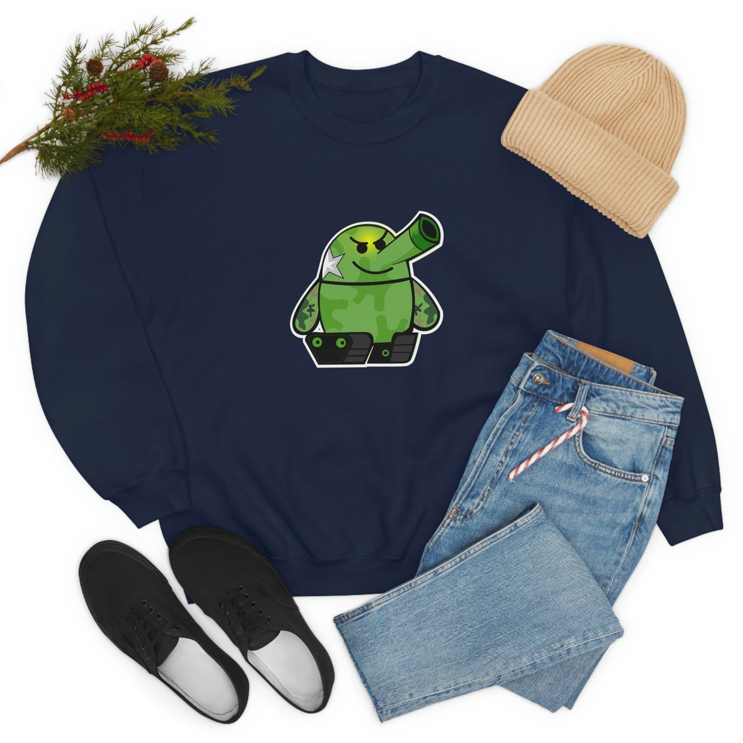 Smarmy Tank Cartoon Unisex Sweatshirt