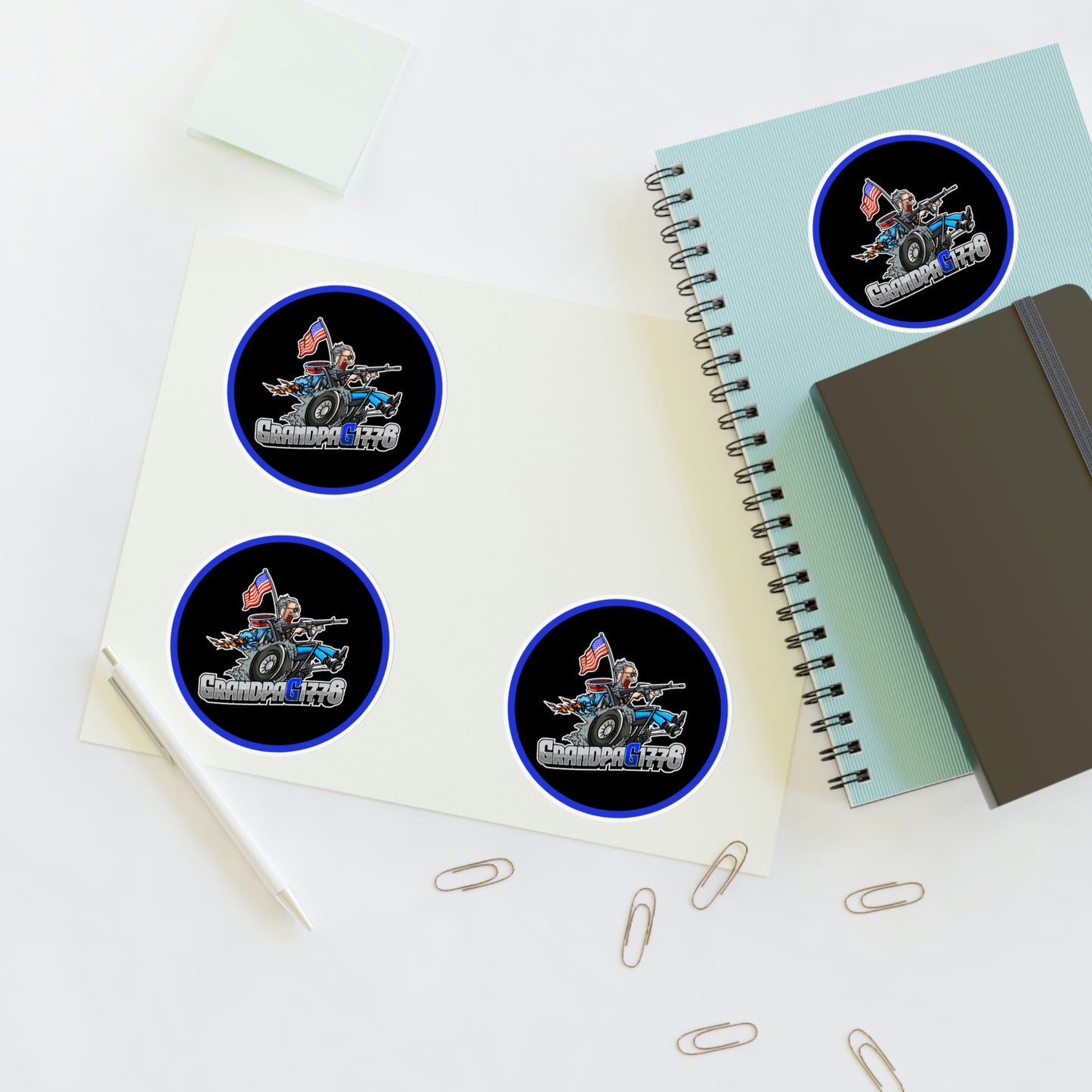 GrandpaG Round Sticker Sheets