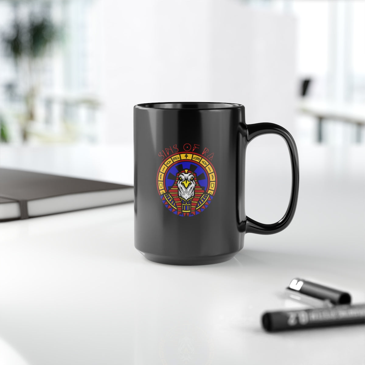 Sins Of Ra Black Mug, 15oz