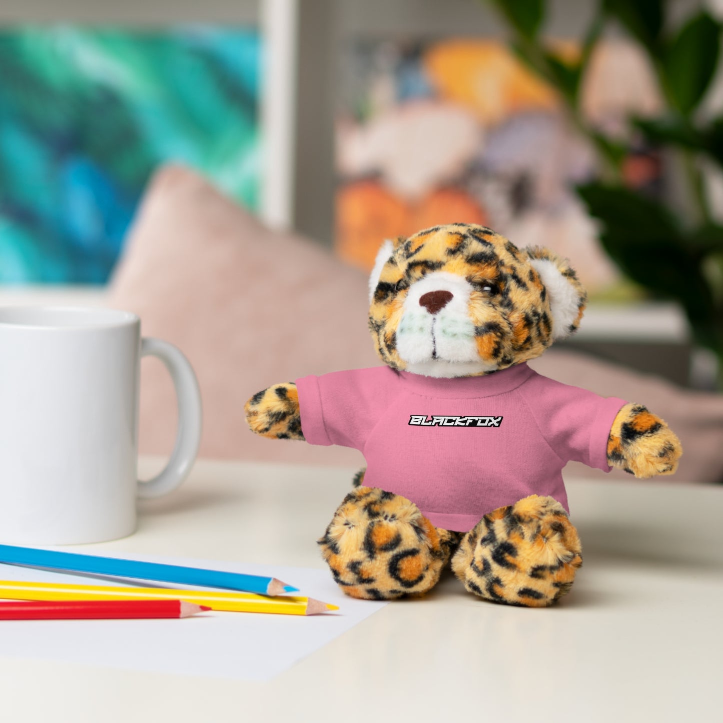 BlackFox Text Stuffed Animals with Tee