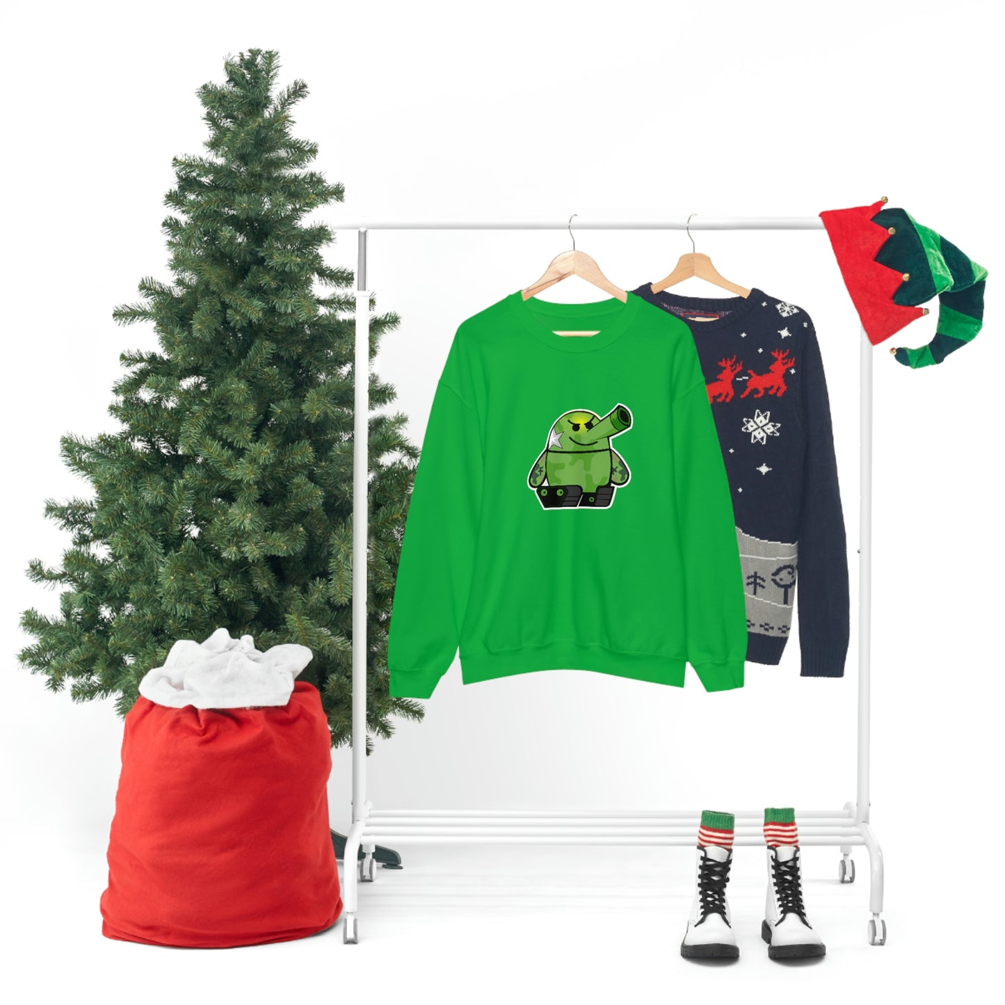 Smarmy Tank Cartoon Unisex Sweatshirt