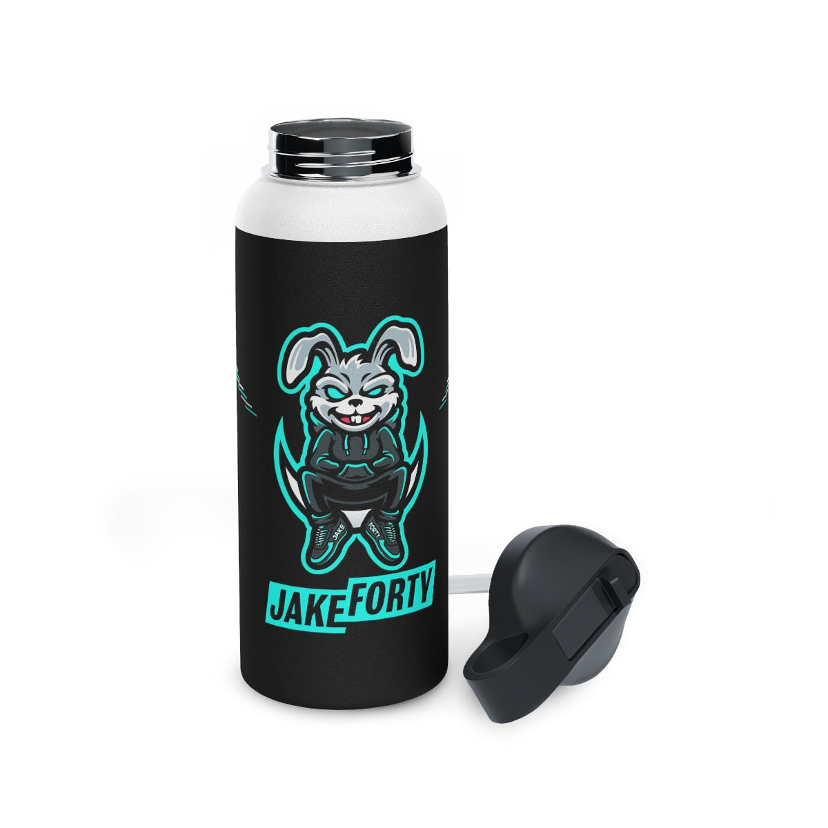 JakeForty Stainless Steel Water Bottle, Standard Lid