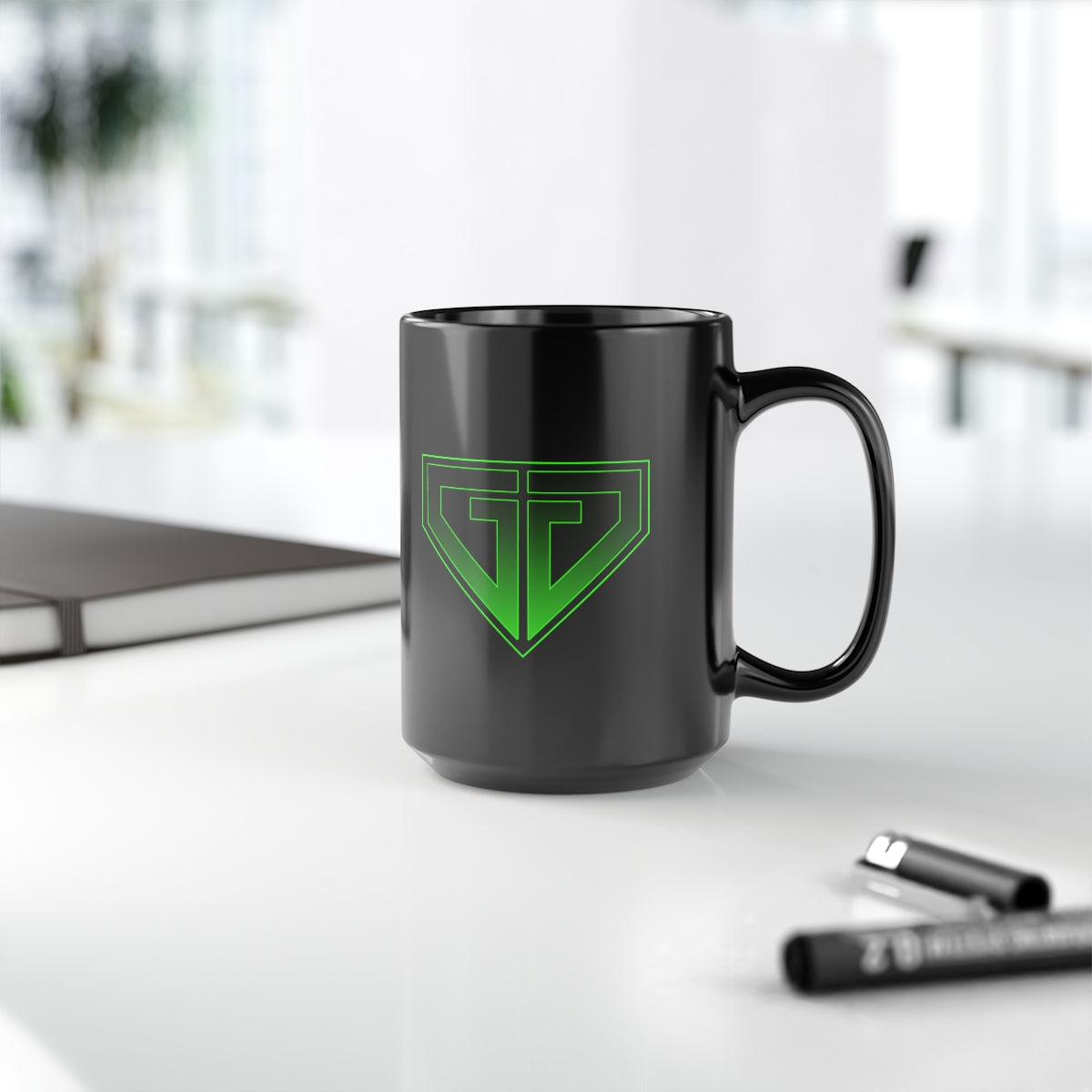 JJ Green Giant Black Mug, 15oz
