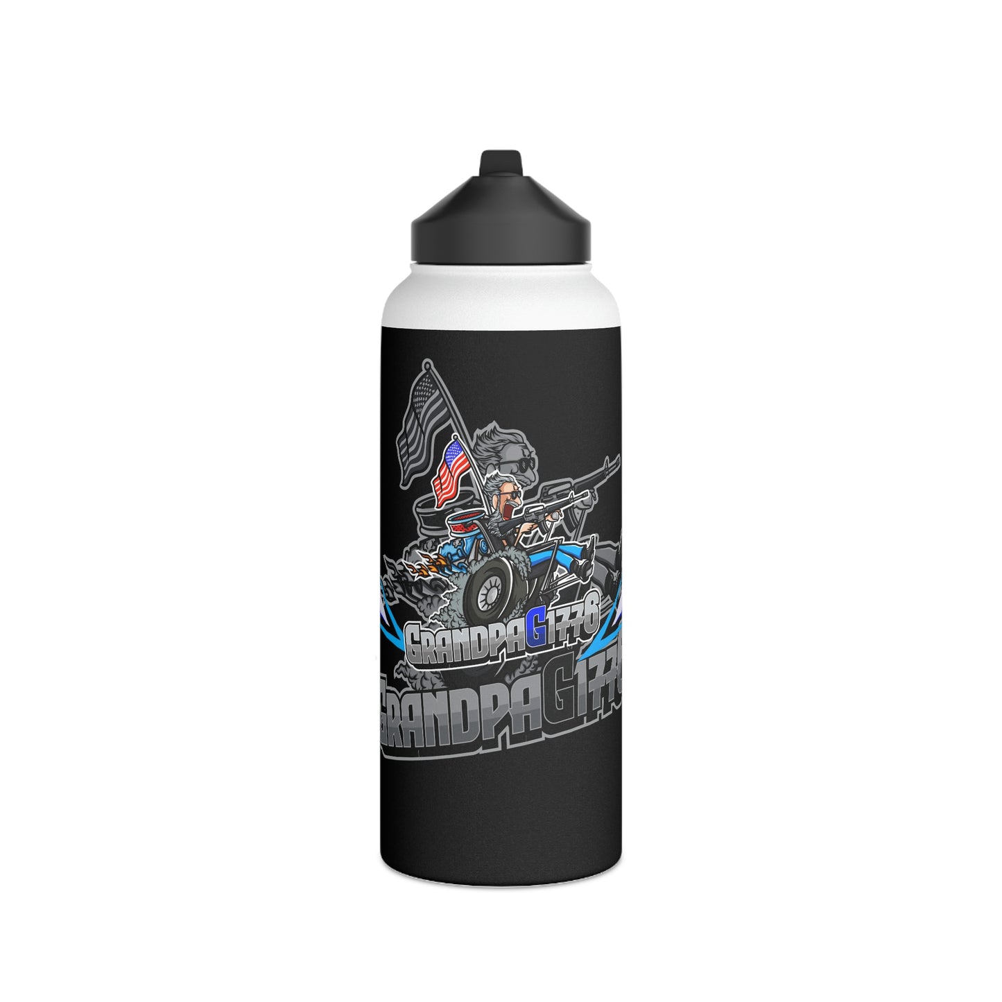 GrandpaG Stainless Steel Water Bottle, Standard Lid