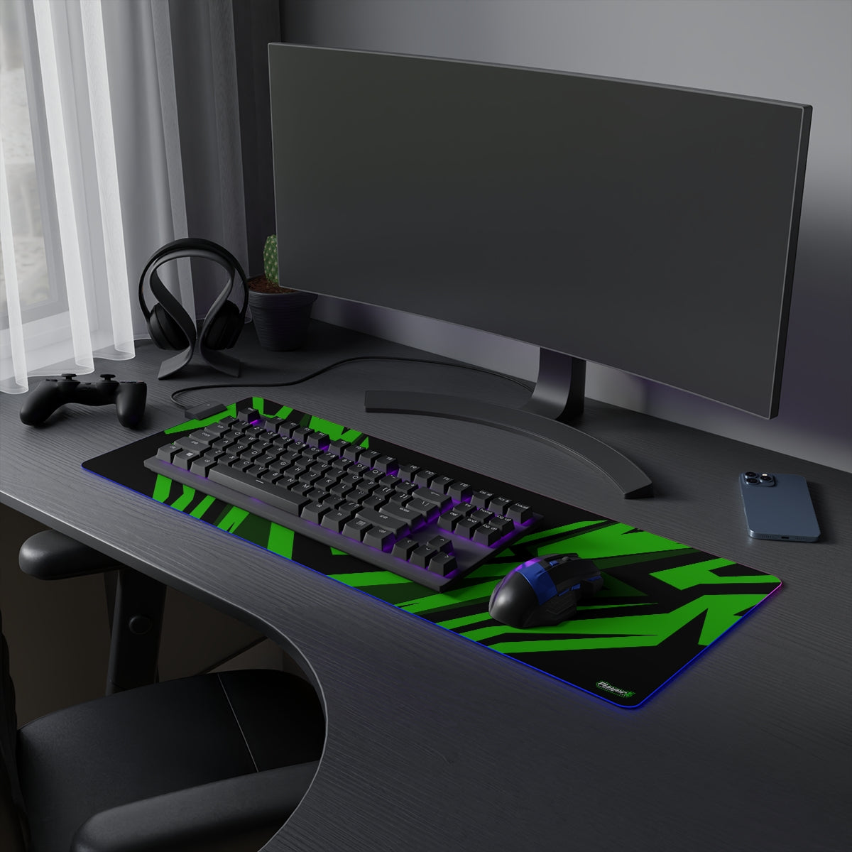 JJ Green Giant LED Gaming Mouse Pad