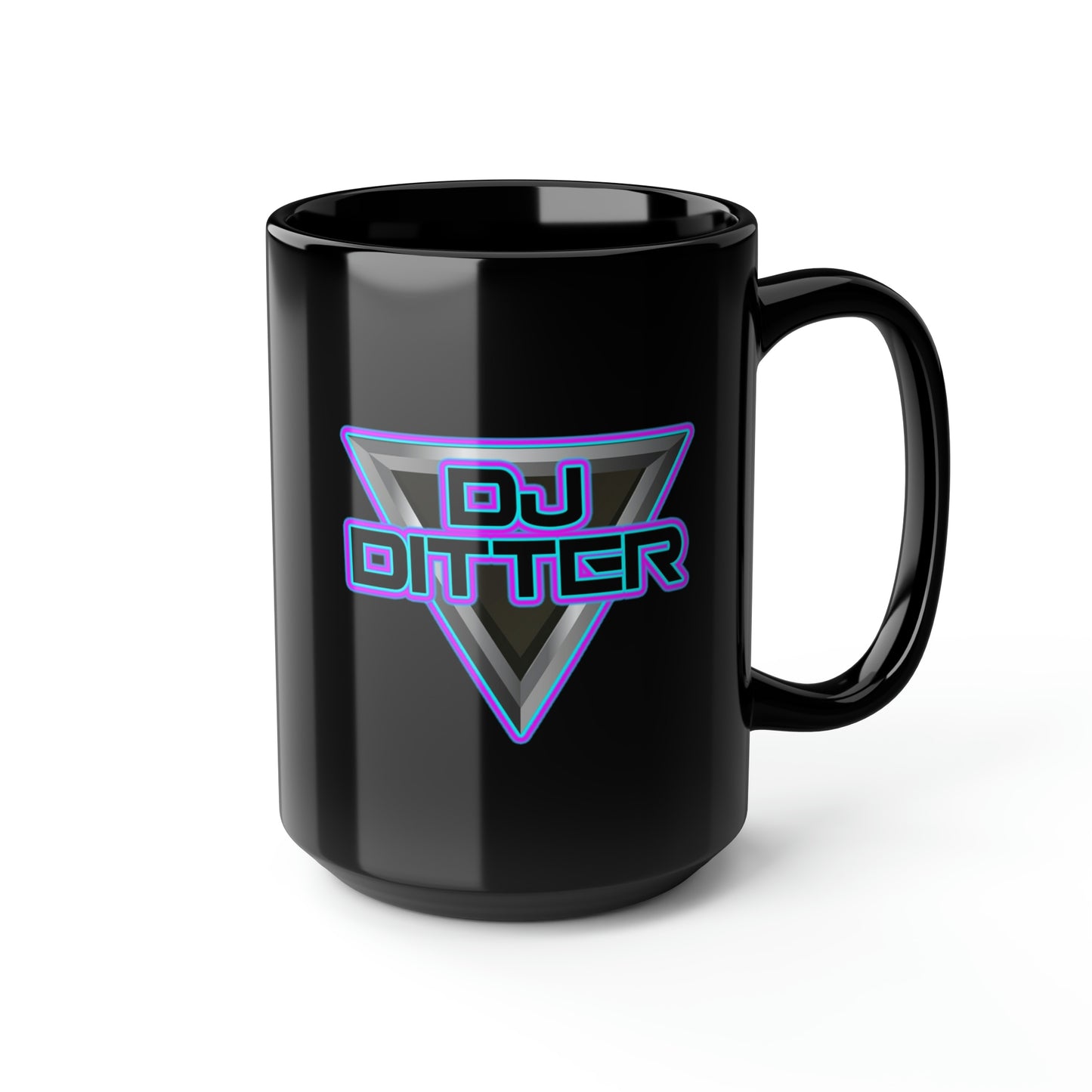 Dj Ditter Black Mug, 15oz