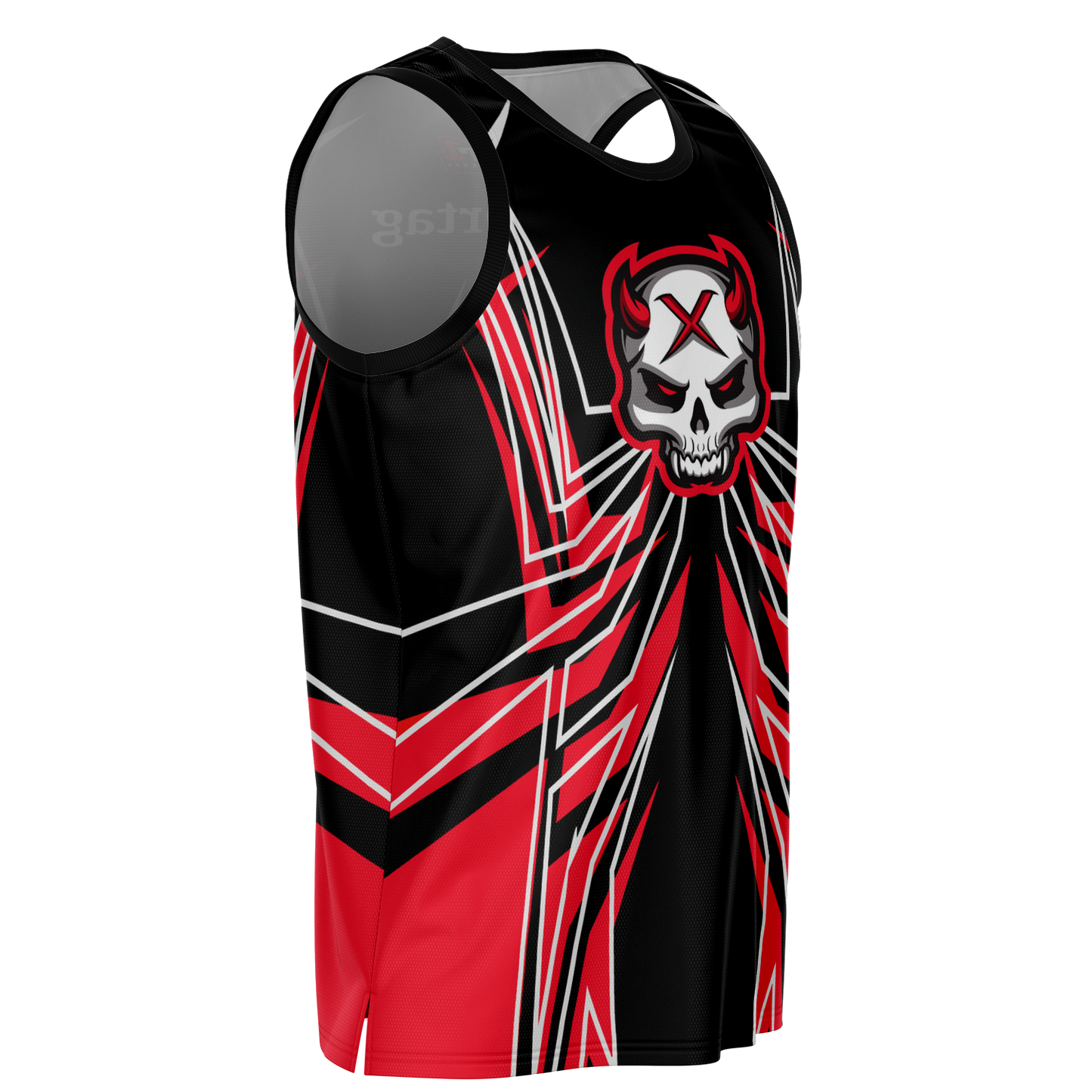Red Bit Basketball Jersey
