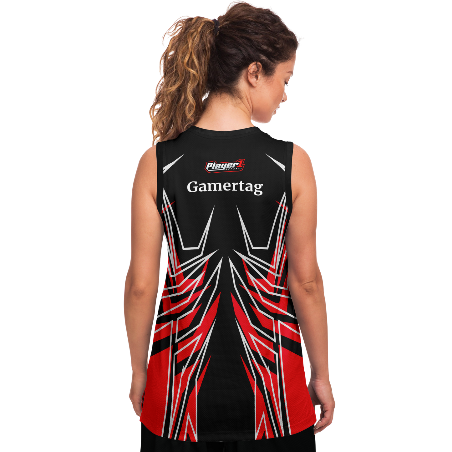 Red Bit Basketball Jersey