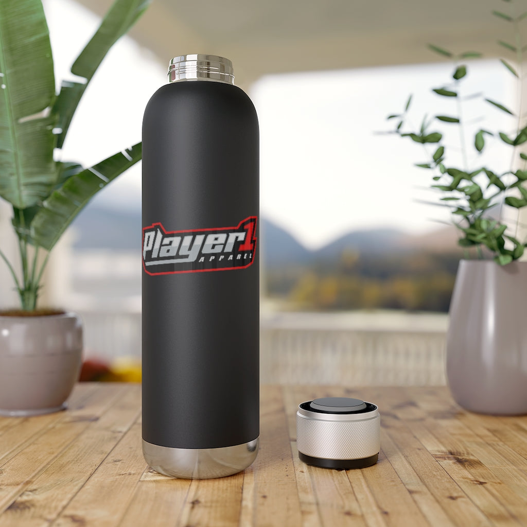 Player1Apparel Soundwave Copper Vacuum Audio Bottle 22oz