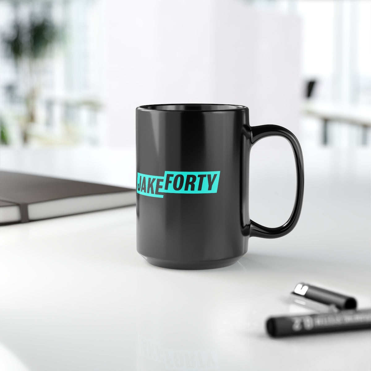 JakeForty Black Mug, 15oz
