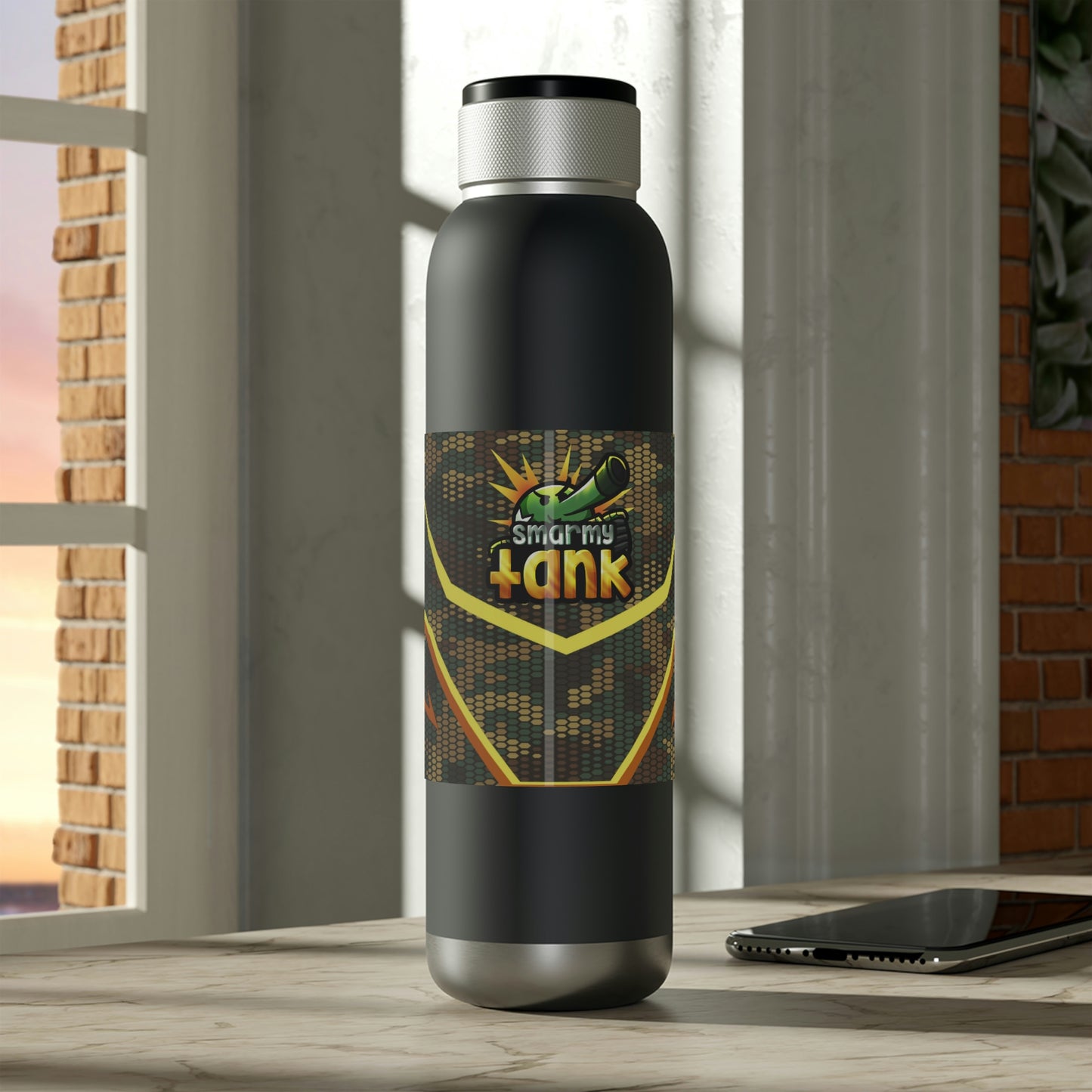 Smarmy Tank Soundwave Copper Vacuum Audio Bottle 22oz