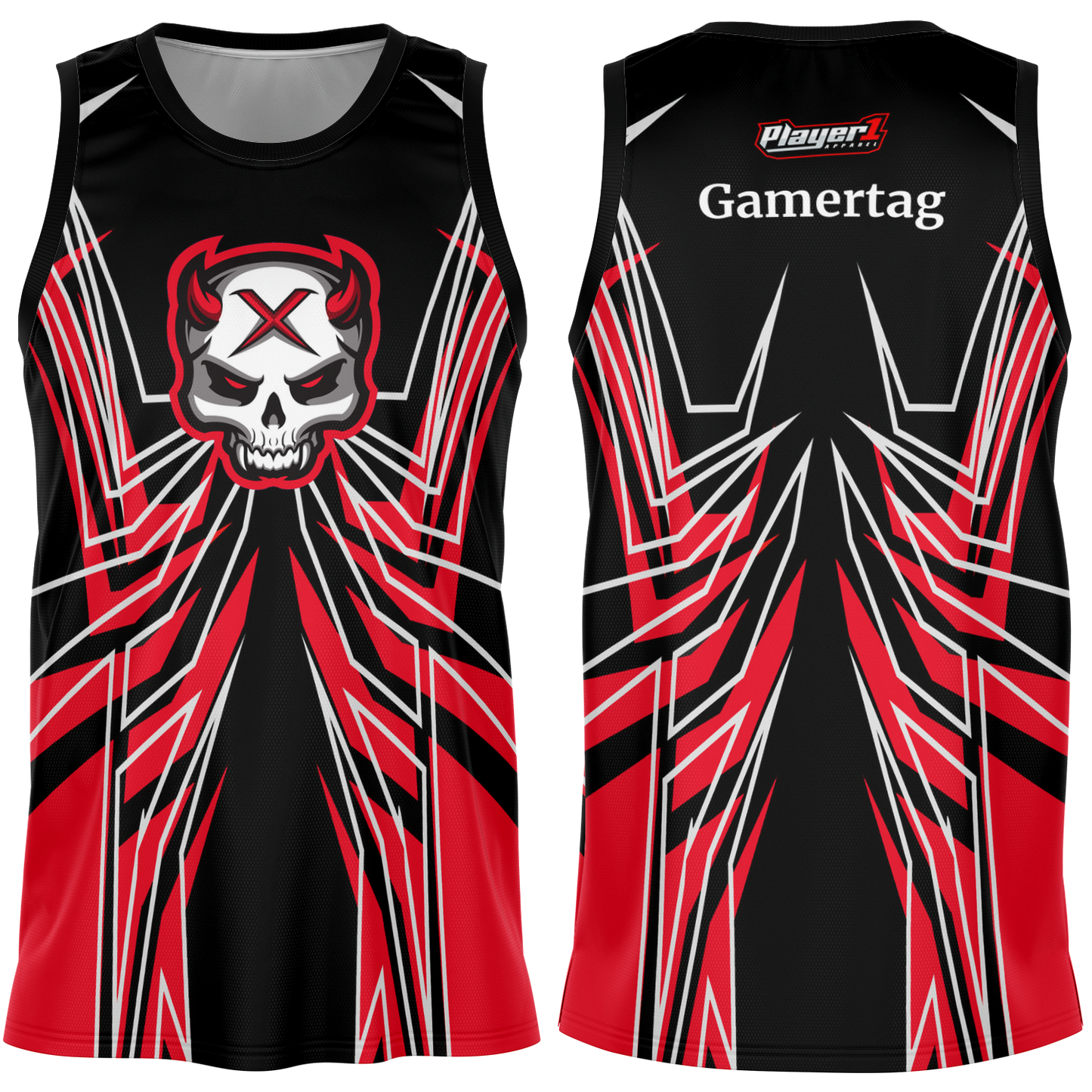 Red Bit Basketball Jersey