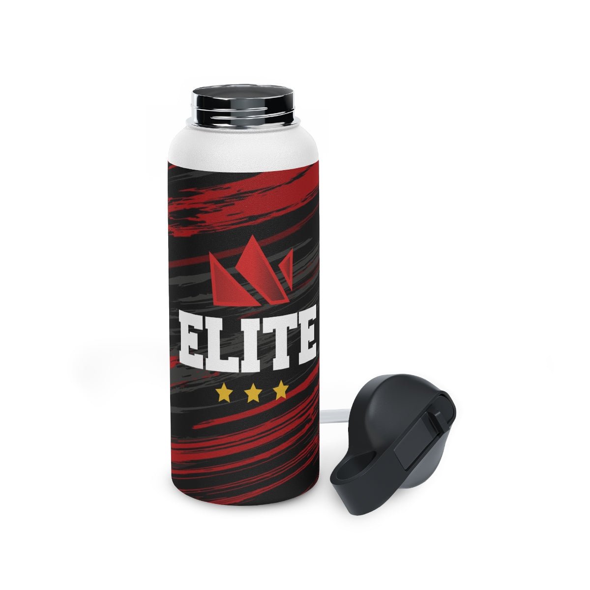EliteTeam.Tv Stainless Steel Water Bottle, Standard Lid
