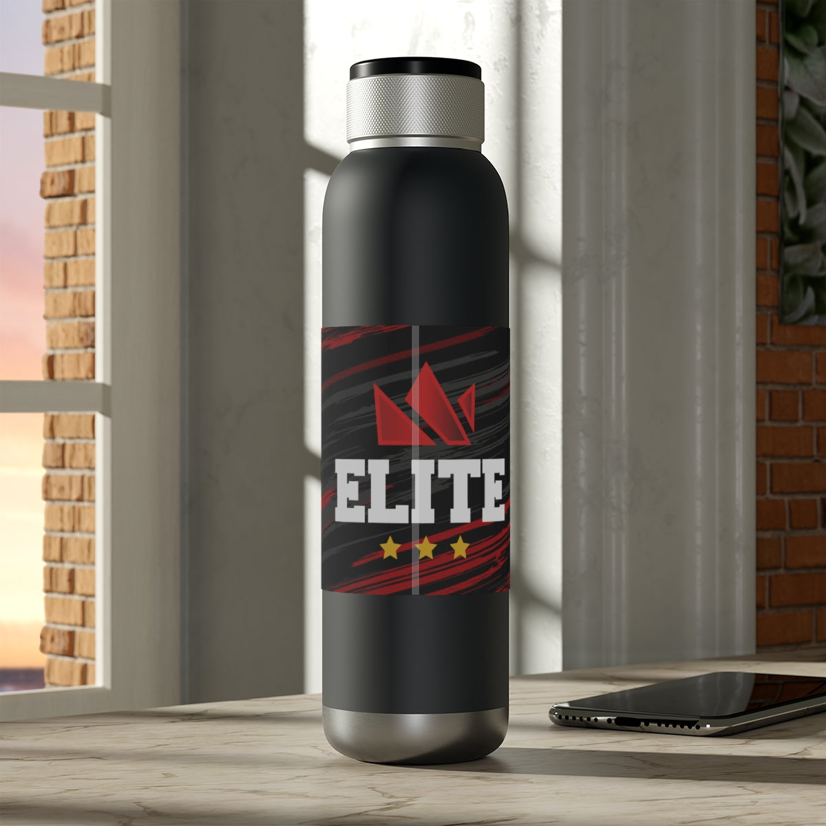 EliteTeam.Tv Soundwave Copper Vacuum Audio Bottle 22oz
