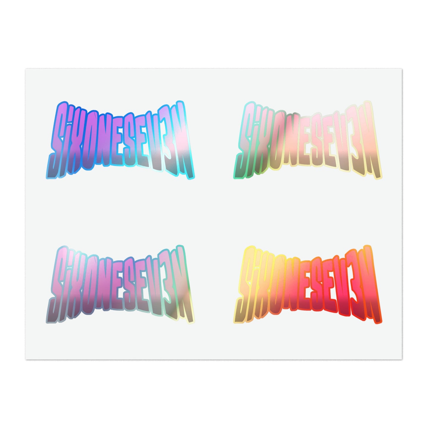 SixOneSev3n Text Sticker Sheets