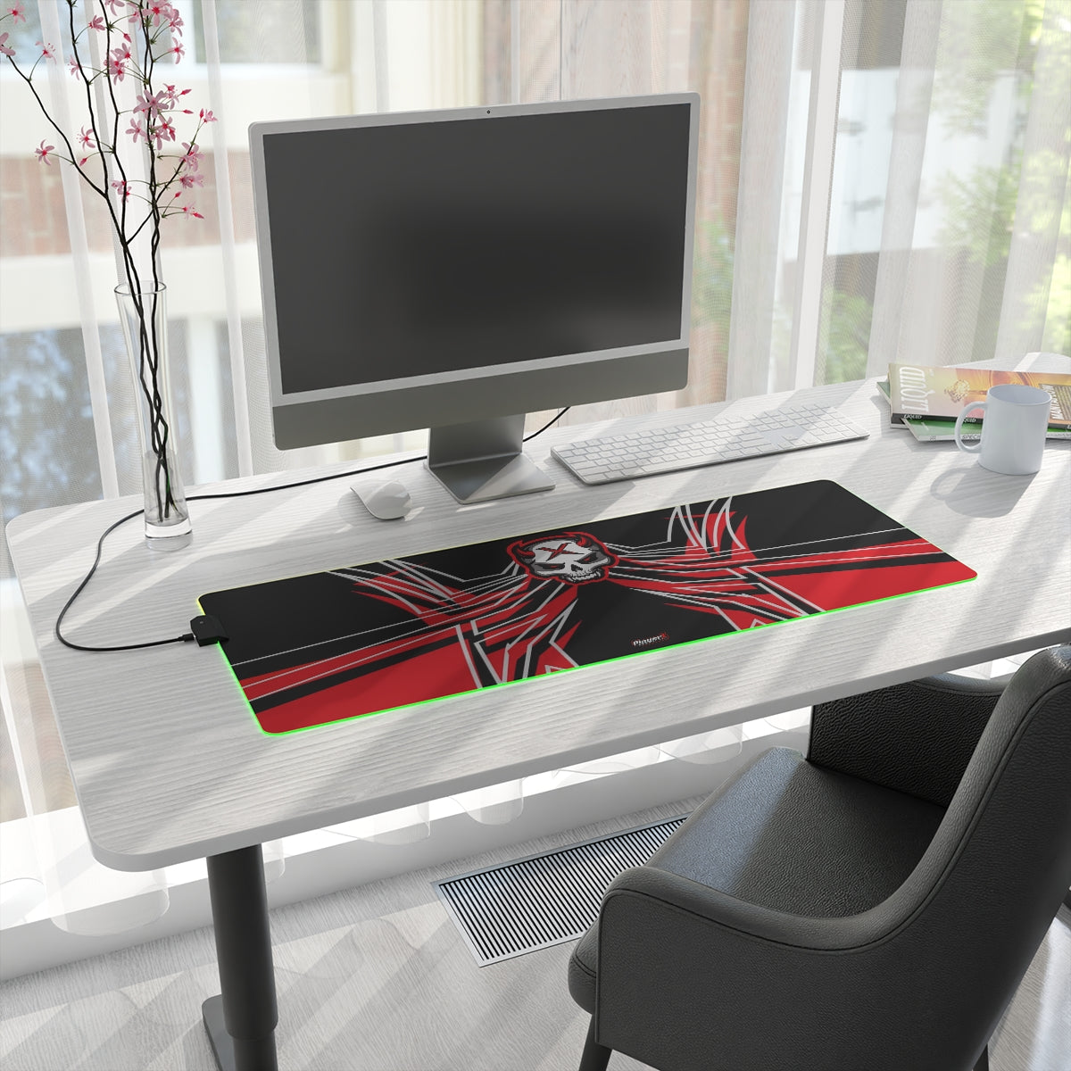 Red Bit LED Gaming Mouse Pad