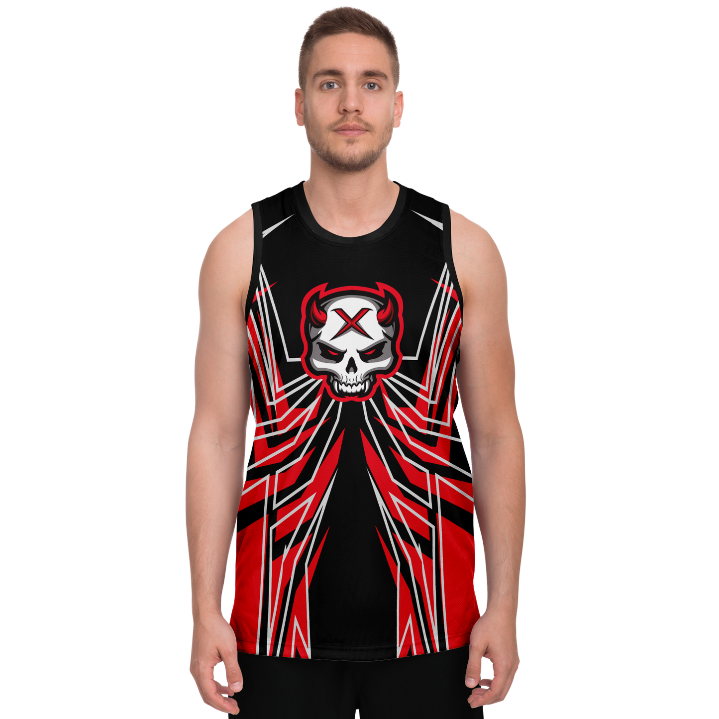 Red Bit Basketball Jersey